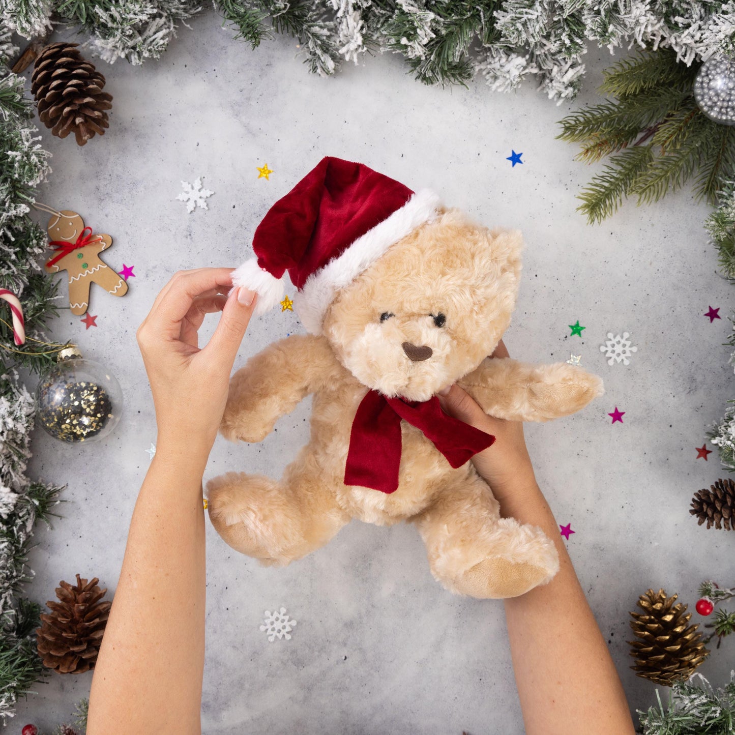 Christmas Plush Teddy Bear Cuddly Soft Filled Toy Xmas Present Gift Idea 30cm Etsy