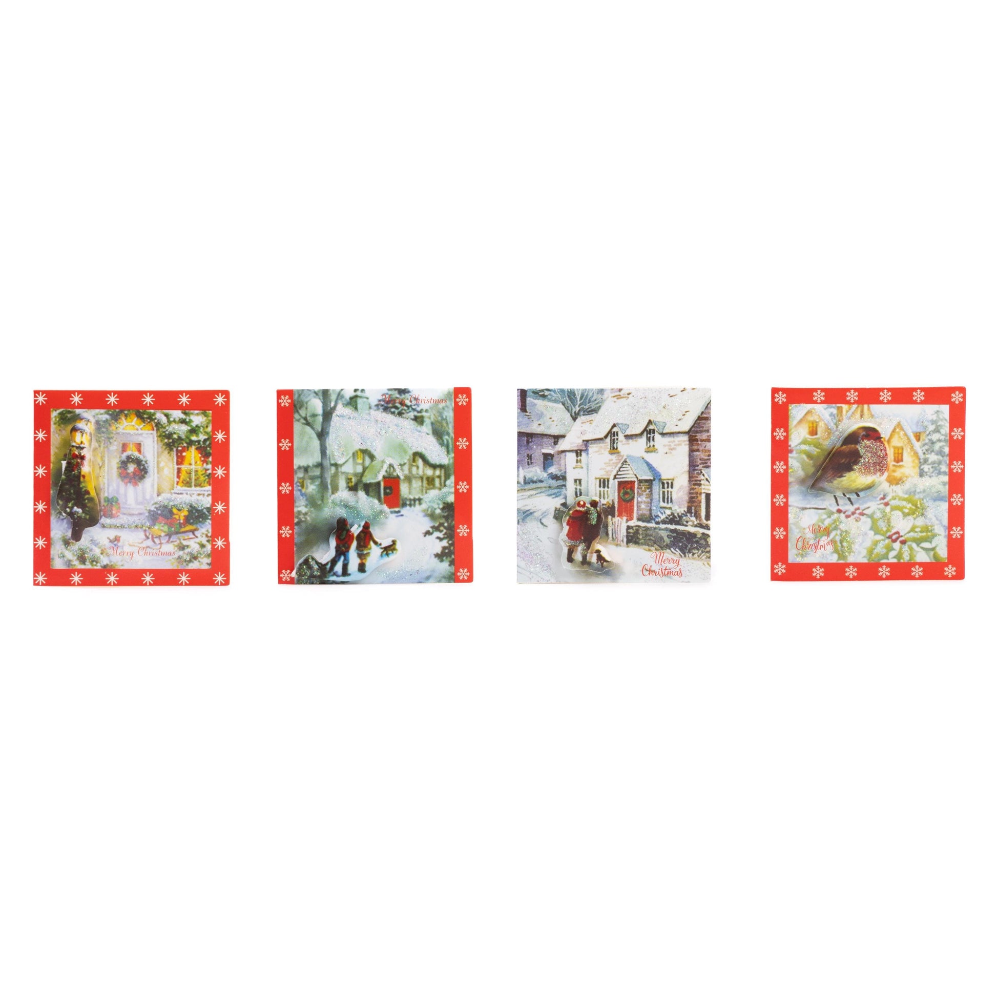 24 Christmas Gift 3D Tags Name Xmas Present Handcrafted Stick on Tag Etsy