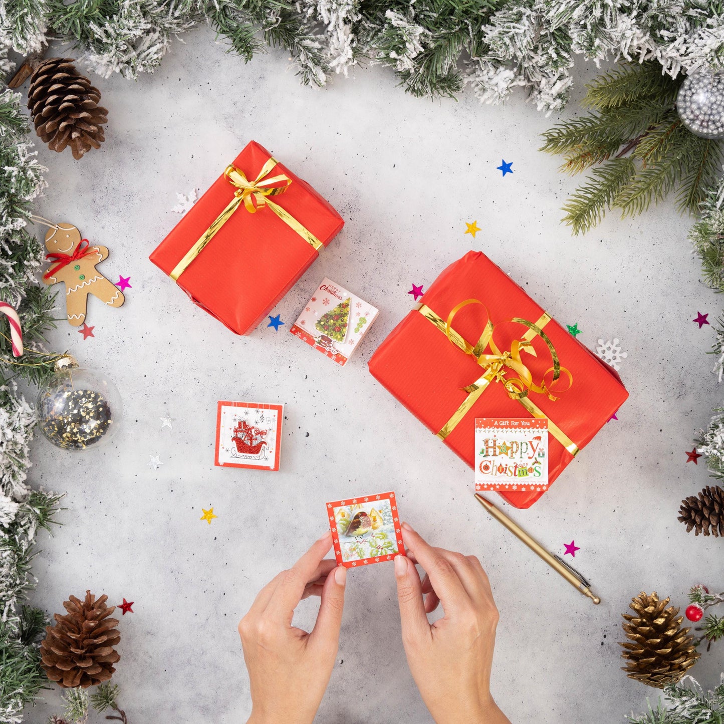 24 Christmas Gift 3D Tags Name Xmas Present Handcrafted Stick on Tag Etsy