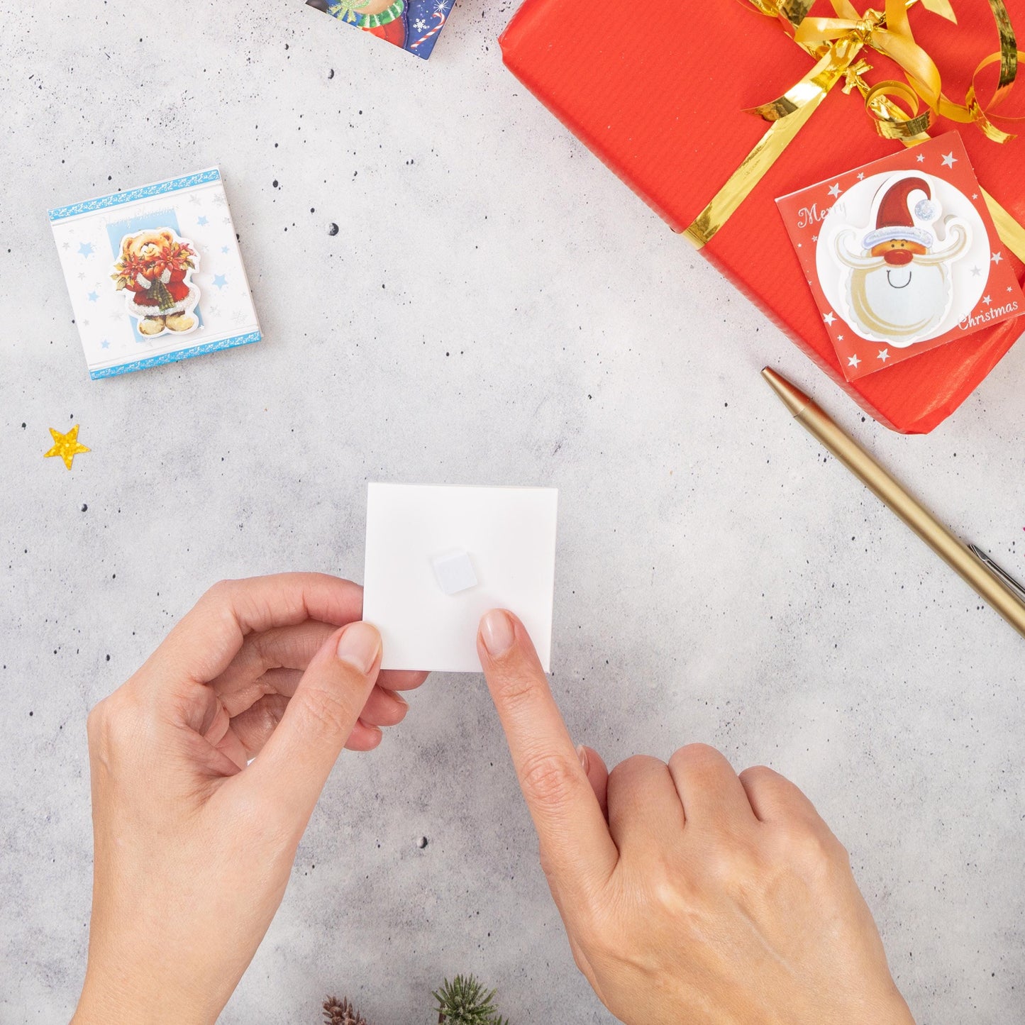 24 Christmas Gift 3D Tags Name Xmas Present Handcrafted Stick on Tag Kids Etsy