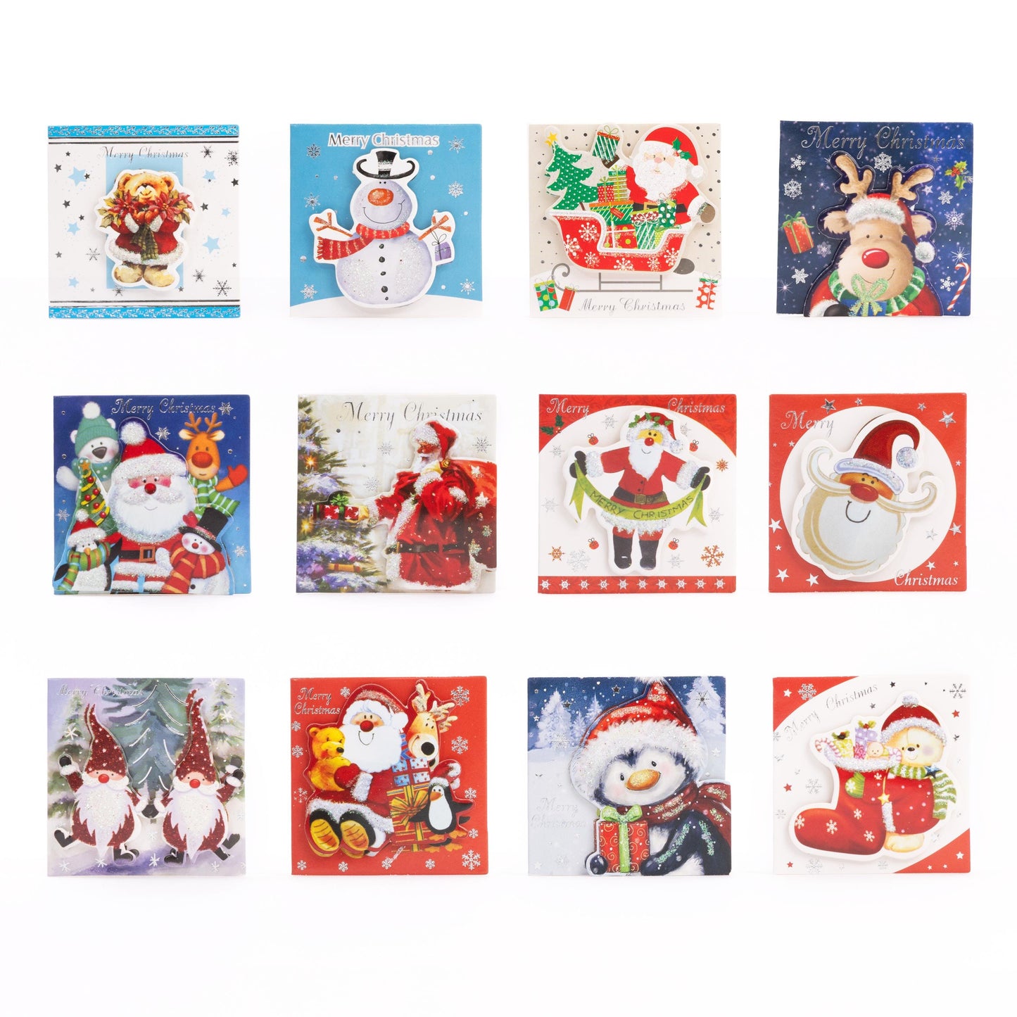 24 Christmas Gift 3D Tags Name Xmas Present Handcrafted Stick on Tag Kids Etsy