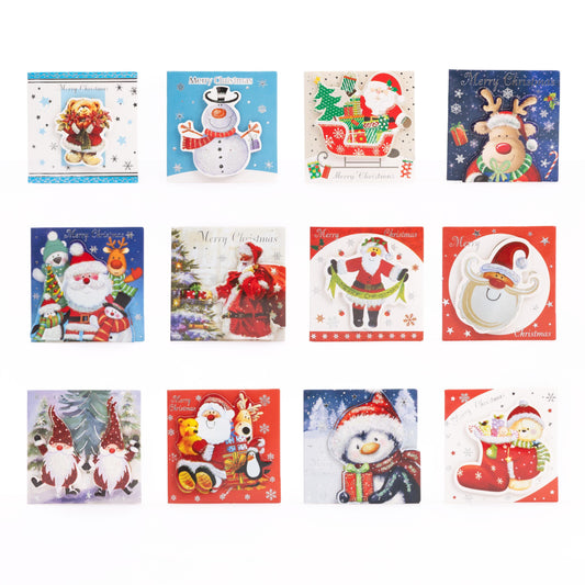 24 Christmas Gift 3D Tags Name Xmas Present Handcrafted Stick on Tag Kids Etsy