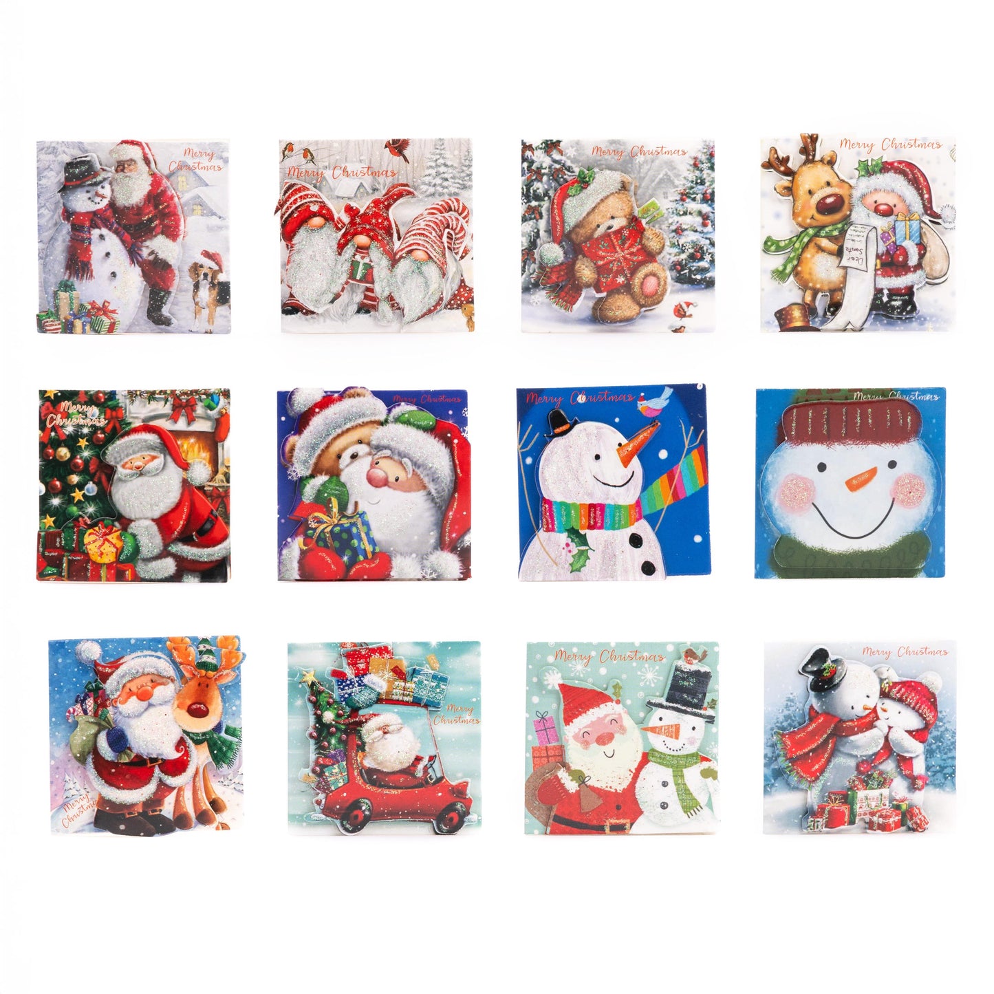 24 Christmas Gift 3D Tags Name Xmas Present Handcrafted Stick on Tag Etsy