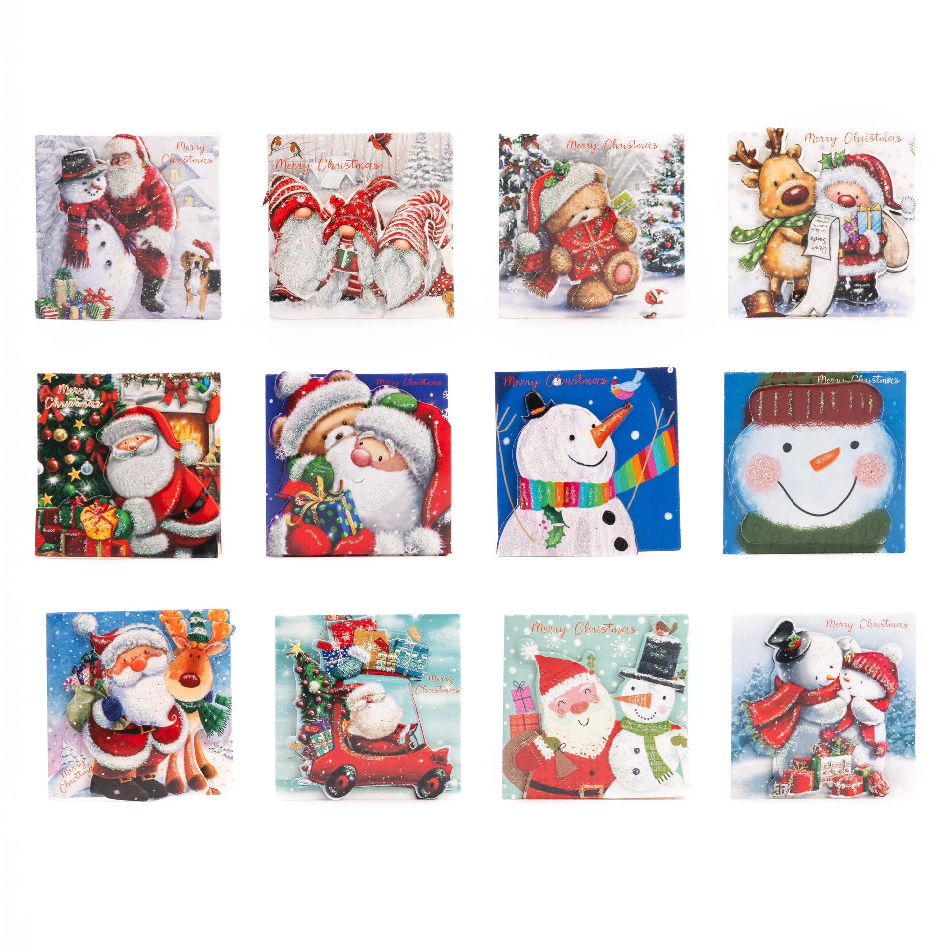 24 Christmas Gift 3D Tags Name Xmas Present Handcrafted Stick on Tag Etsy