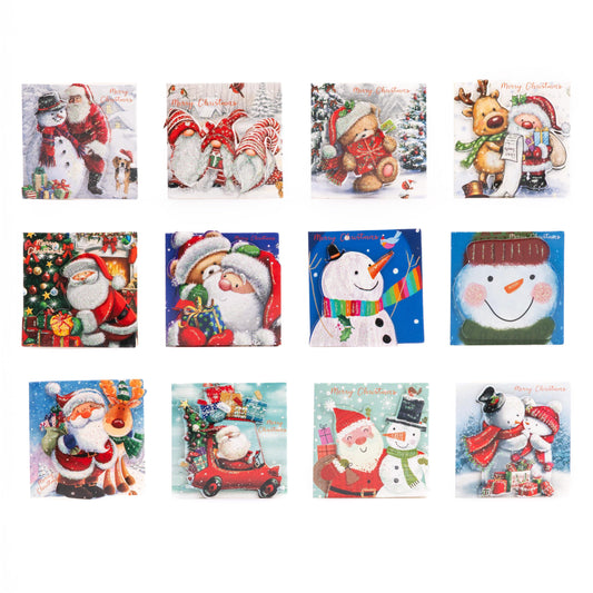 24 Christmas Gift 3D Tags Name Xmas Present Handcrafted Stick on Tag Etsy