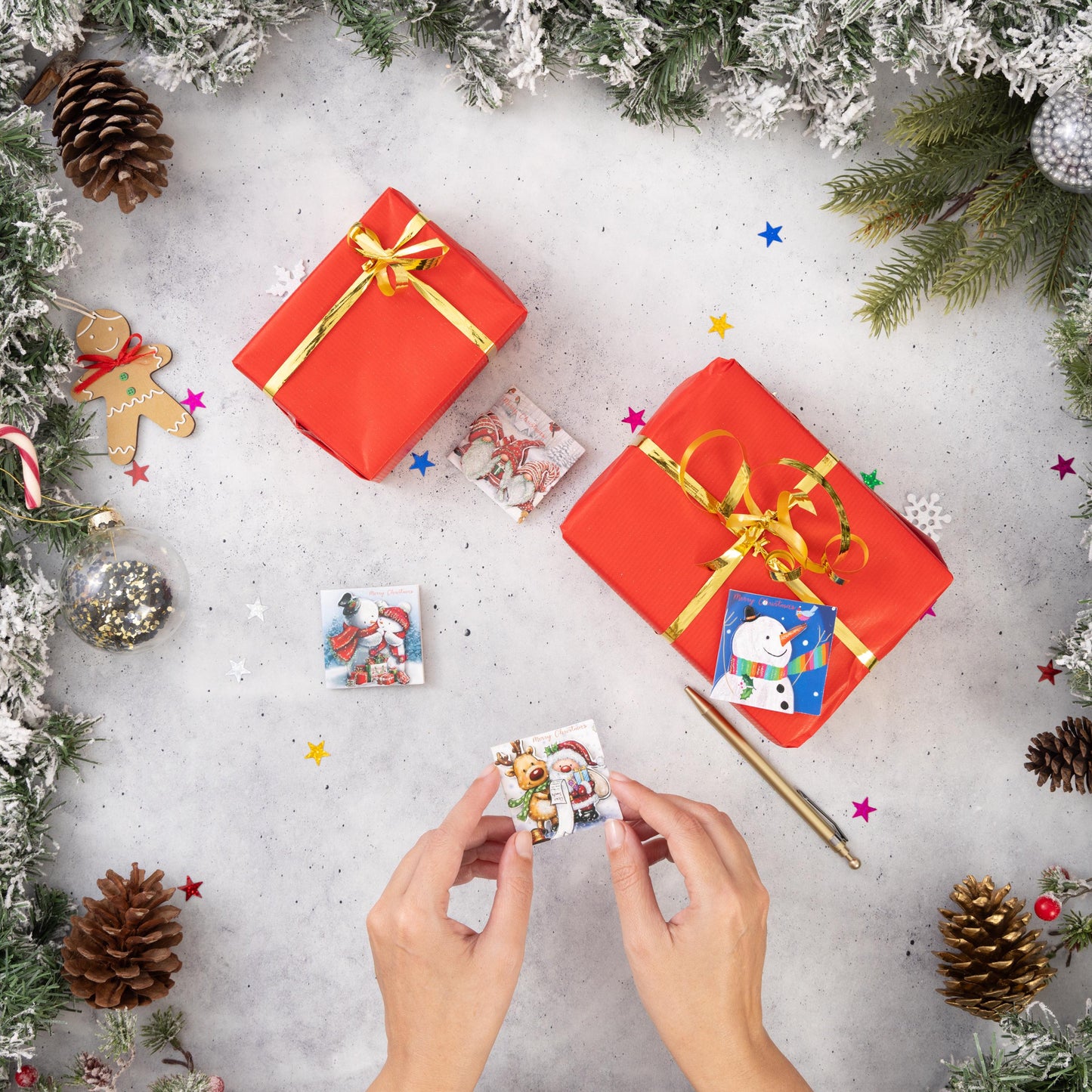 24 Christmas Gift 3D Tags Name Xmas Present Handcrafted Stick on Tag Etsy