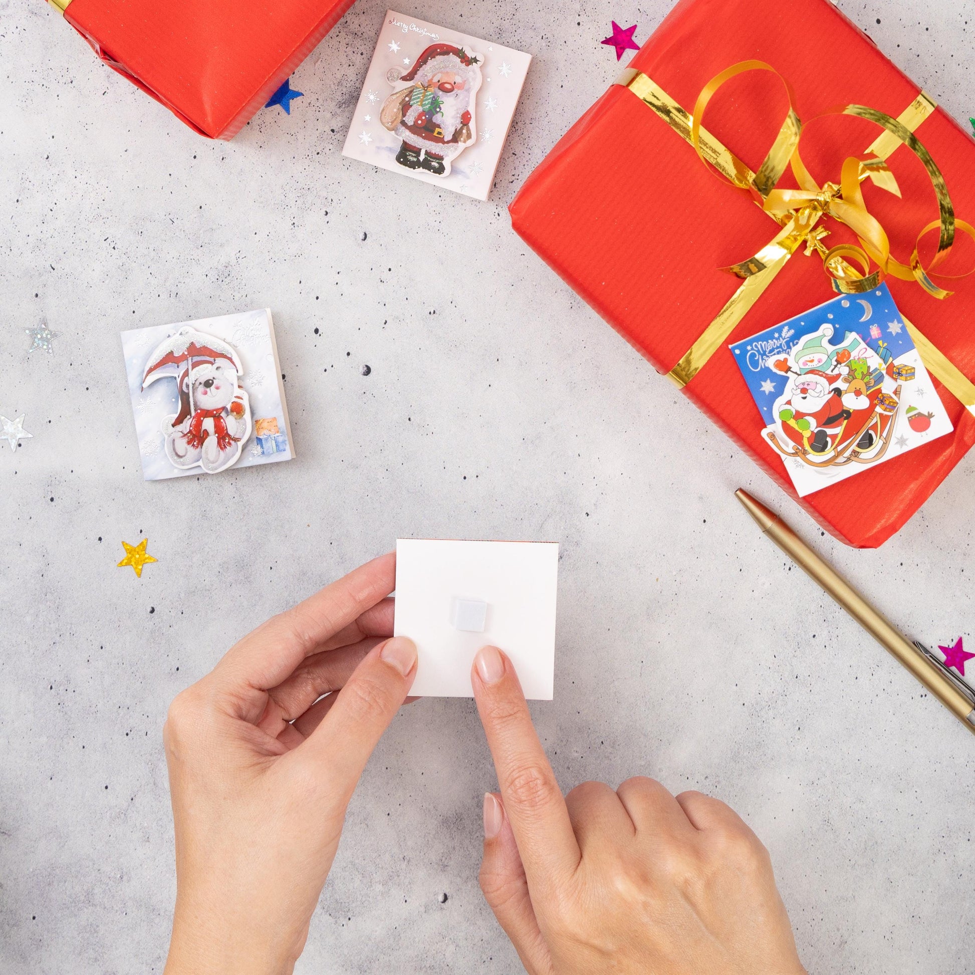 24 Christmas Gift 3D Tags Name Xmas Present Handcrafted Stick on Tag Etsy