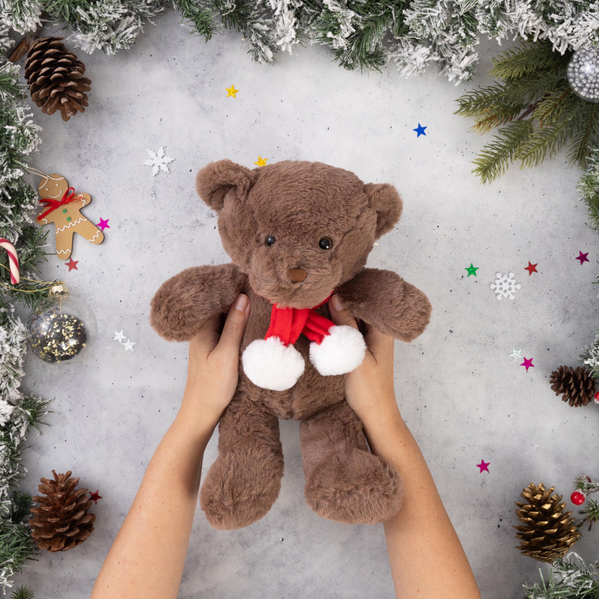 2 Pack Christmas Plush Teddy Festive Bear Cuddly Toy Xmas Present Gift Idea Etsy