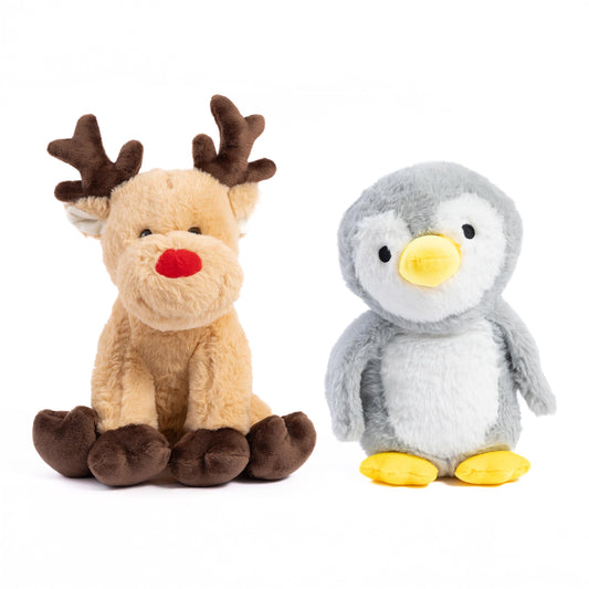 Christmas Plush Reindeer & Penguin Teddy Bear Cuddly Toy Xmas Present Gift Idea Etsy