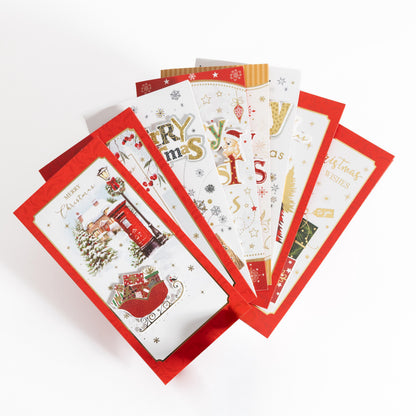 3D Foiled Christmas Money Wallets – Pack of 8