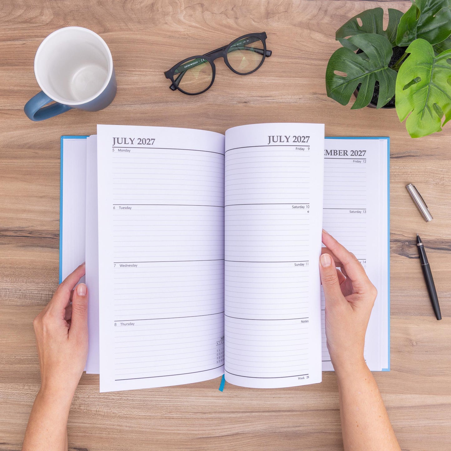 2027 Diary A4 Week To View Full Year Planner Desk Hardback Early Edition Etsy