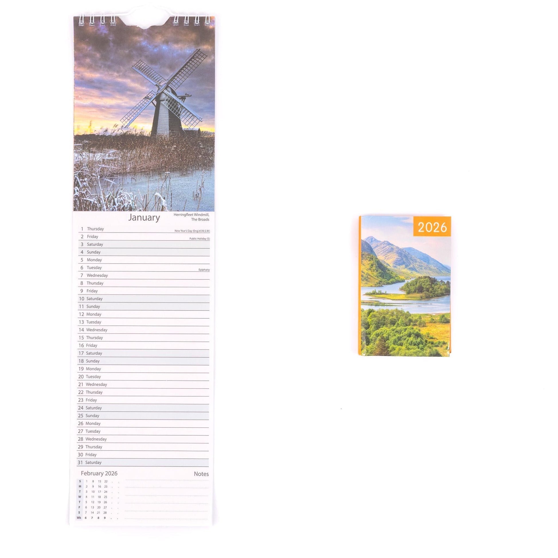 2026 Slim Calendar & Diary Set Planner Spiral Cats Dogs Flowers Garden Scenes Etsy