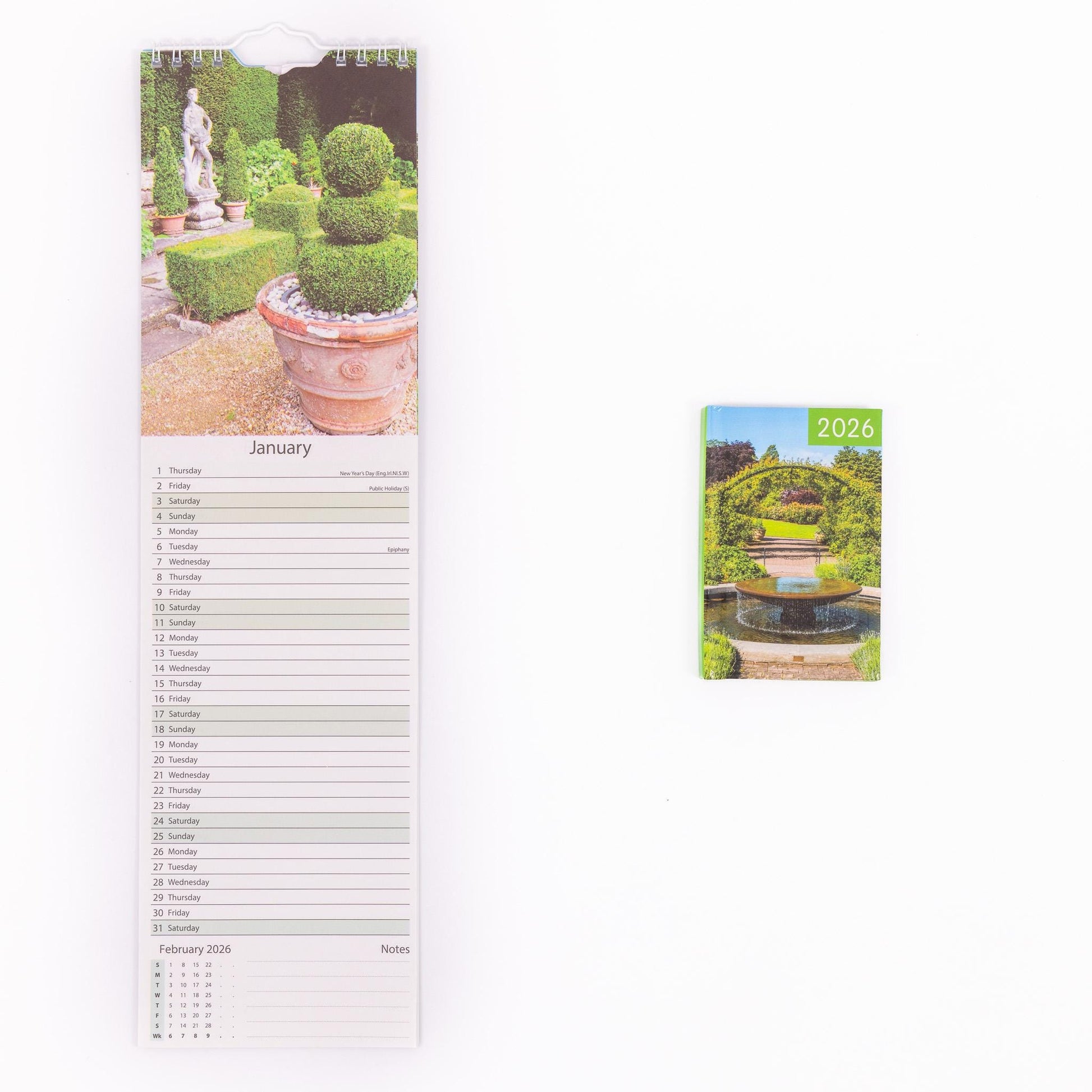 2026 Slim Calendar & Diary Set Planner Spiral Cats Dogs Flowers Garden Scenes Etsy