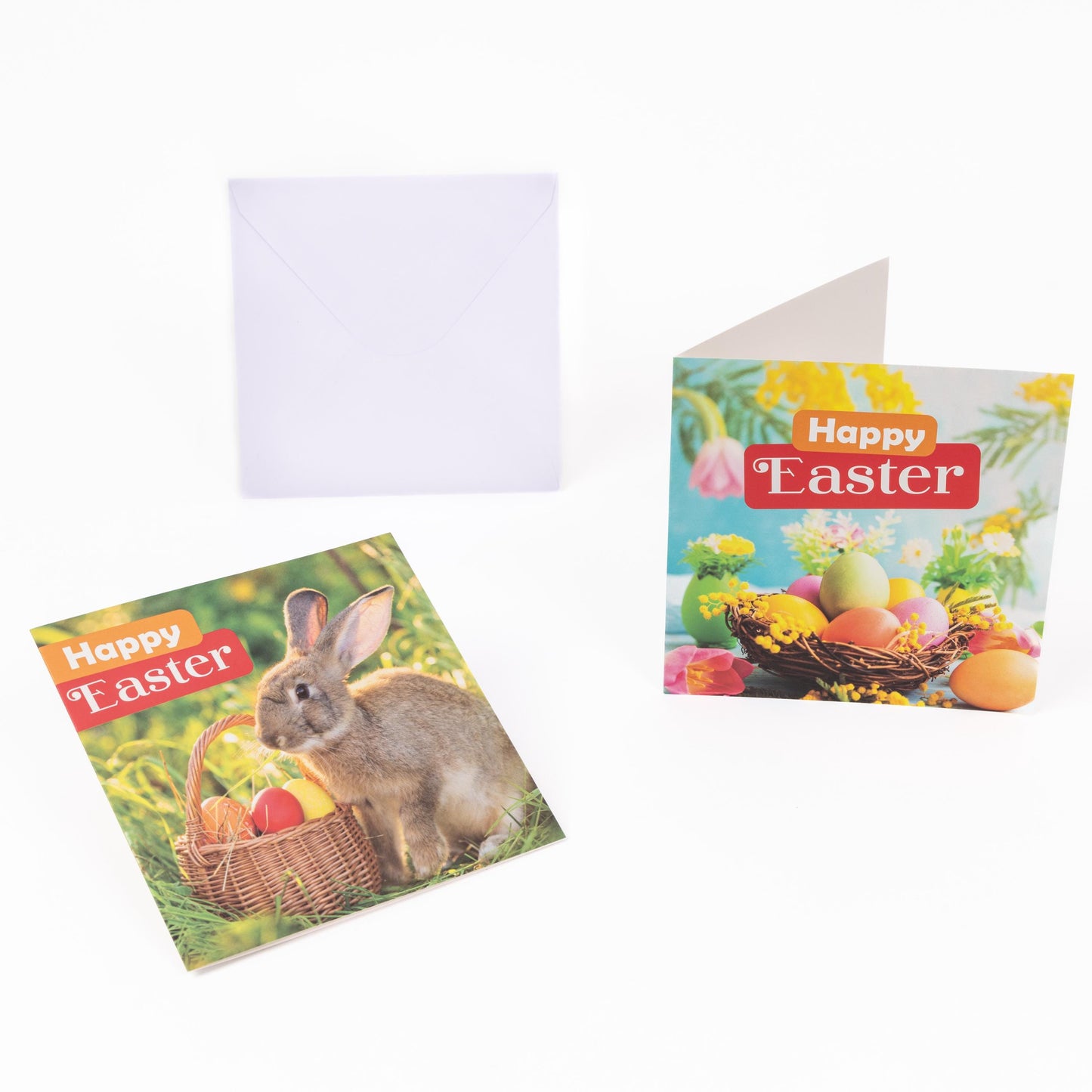 10 Easter Cards Open Easter Card Religious Bunny Daffodils Flowers Greetings Etsy