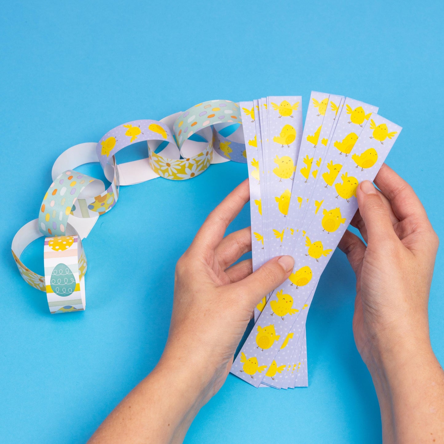 Self Adhesive Easter Paper Chains Kids Crafts Decorations Easter Party Egg Hunt Etsy