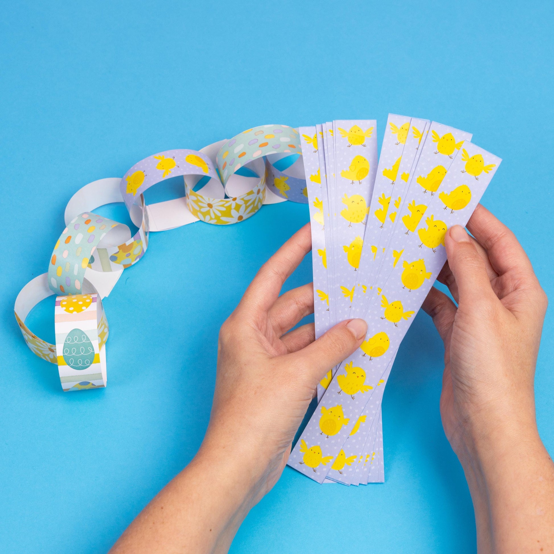 Self Adhesive Easter Paper Chains Kids Crafts Decorations Easter Party Egg Hunt Etsy