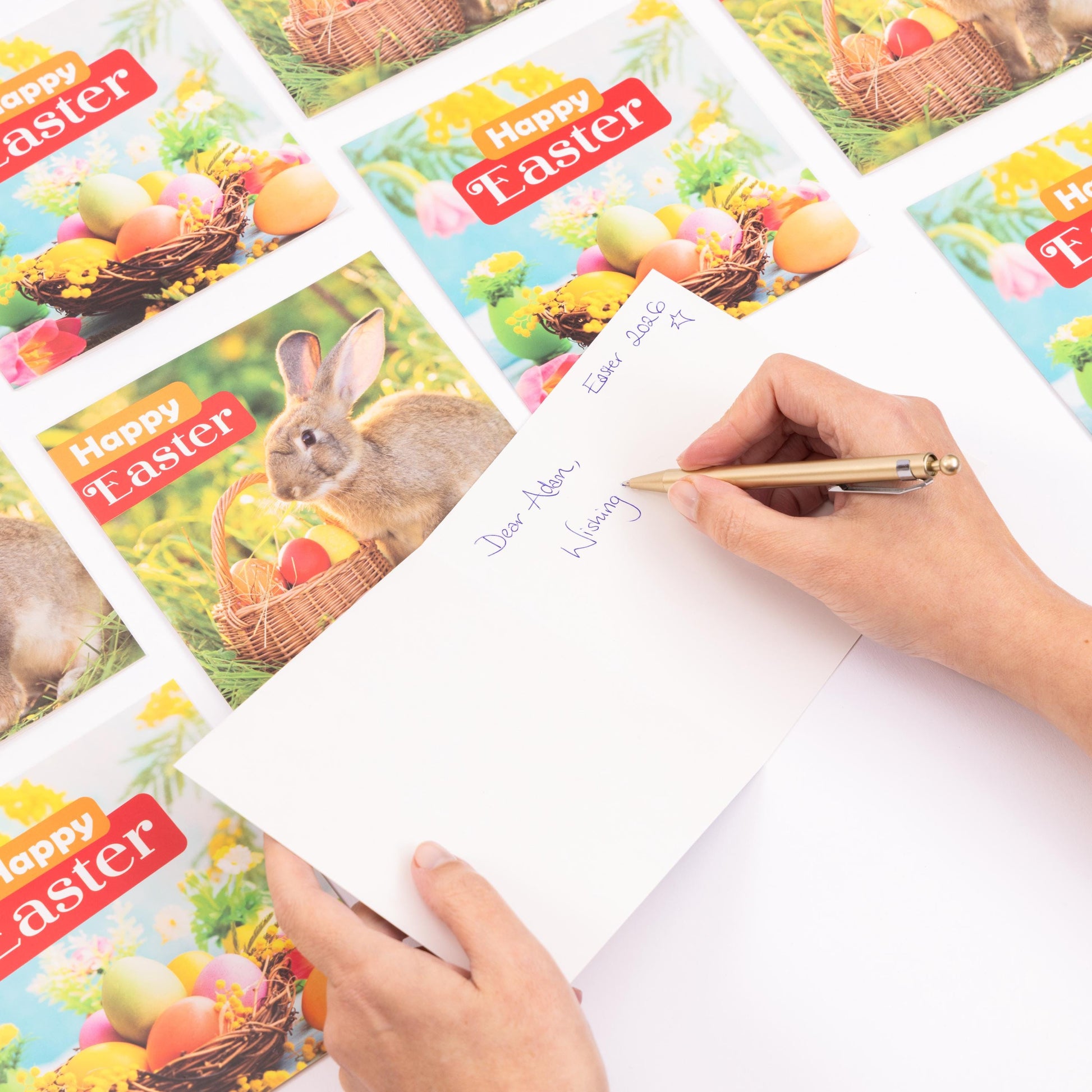 10 Easter Cards Open Easter Card Religious Bunny Daffodils Flowers Greetings Etsy