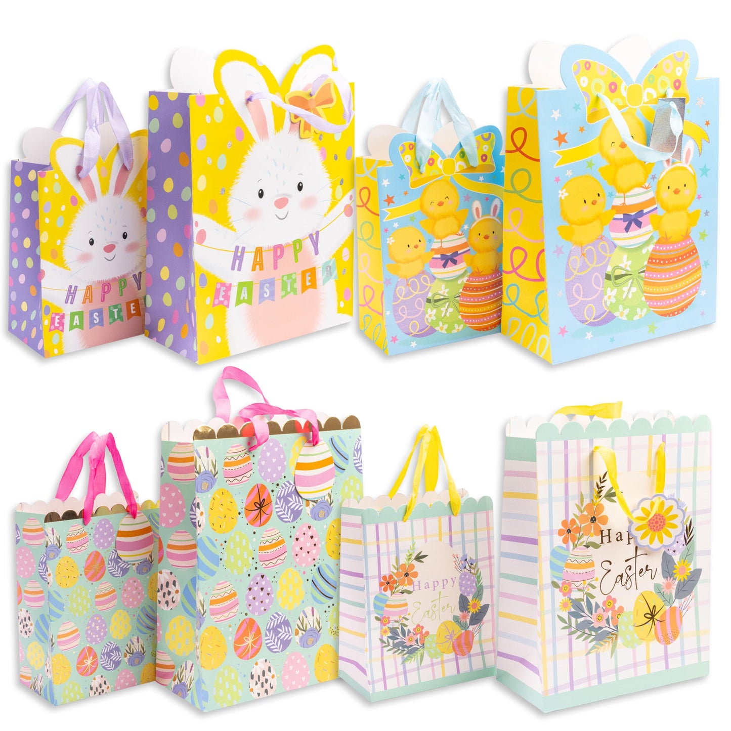 8 Easter Gift Bags Tag 2 Mixed Sizes Treat Bag Sweet Chocolates Wrapping Tag Etsy
