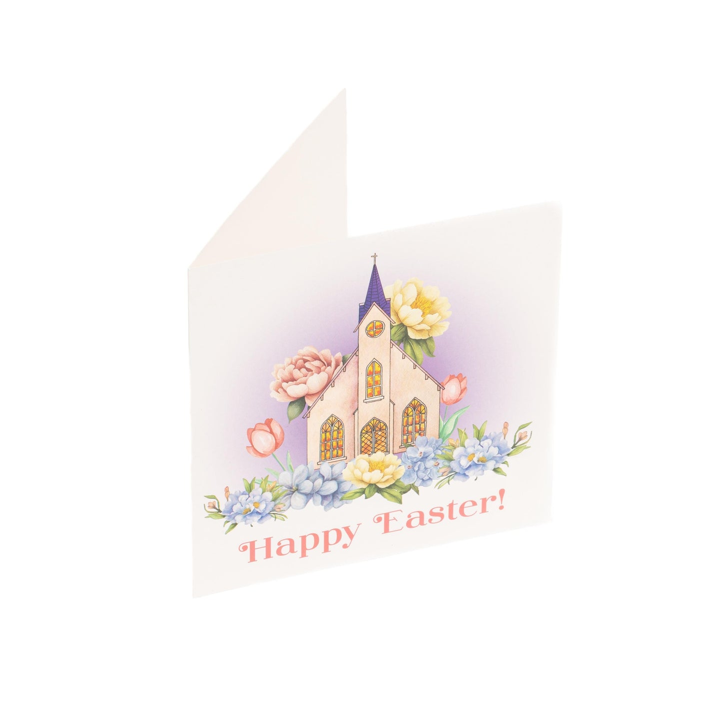 10 Easter Cards Open Easter Card Religious Bunny Daffodils Flowers Greetings Etsy