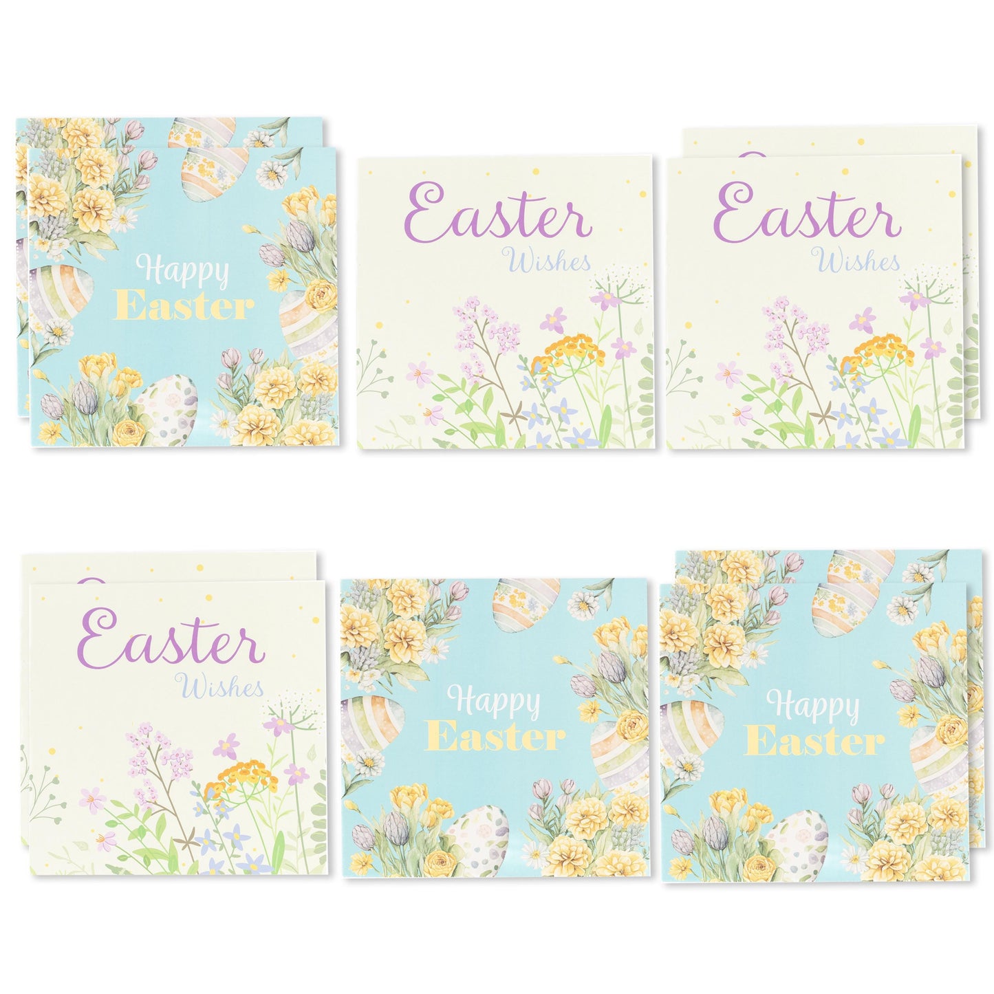 10 Easter Cards Open Easter Card Religious Bunny Daffodils Flowers Greetings Etsy