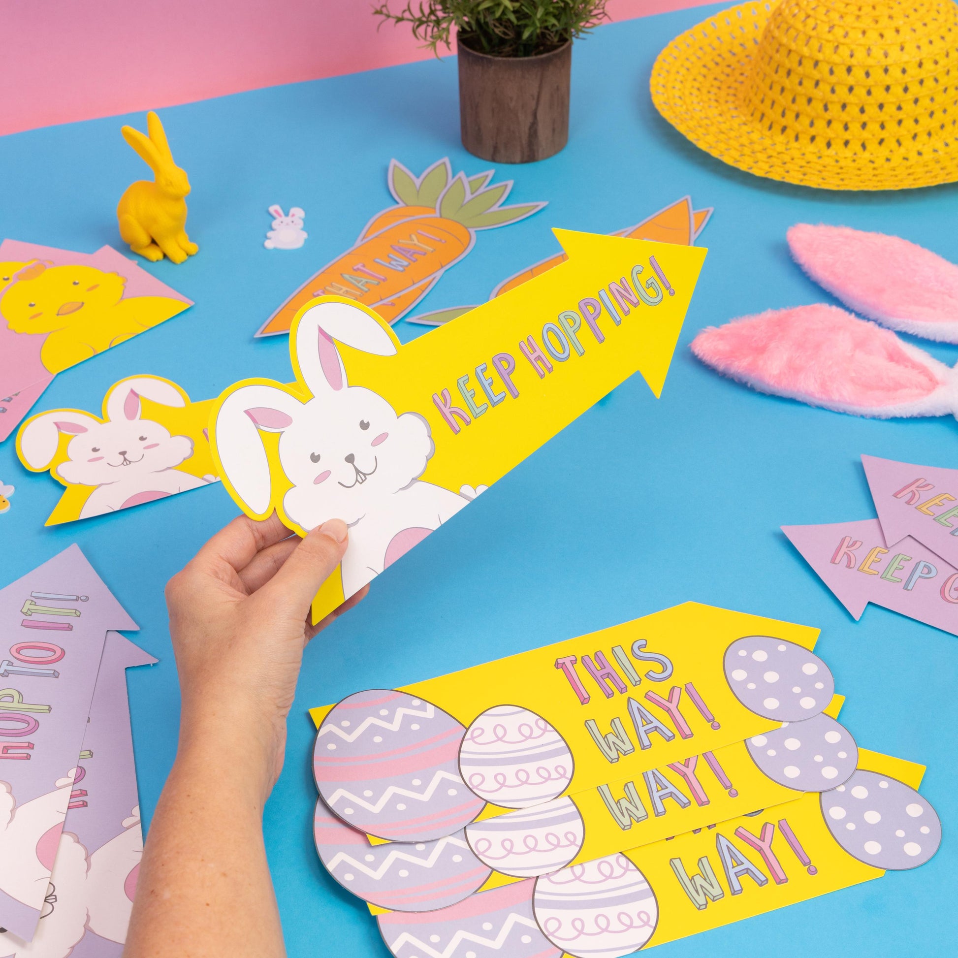 14 Easter Egg Hunt Arrow Signs Children Trail Hunting Game Decorations Kids Fun Etsy