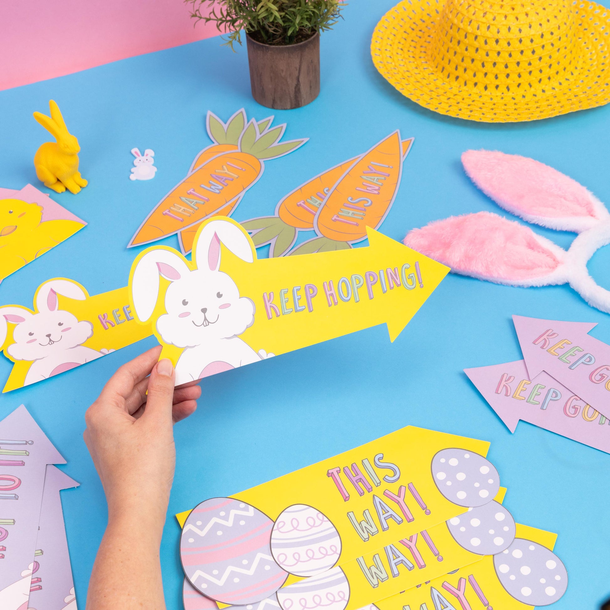 14 Easter Egg Hunt Arrow Signs Children Trail Hunting Game Decorations Kids Fun Etsy