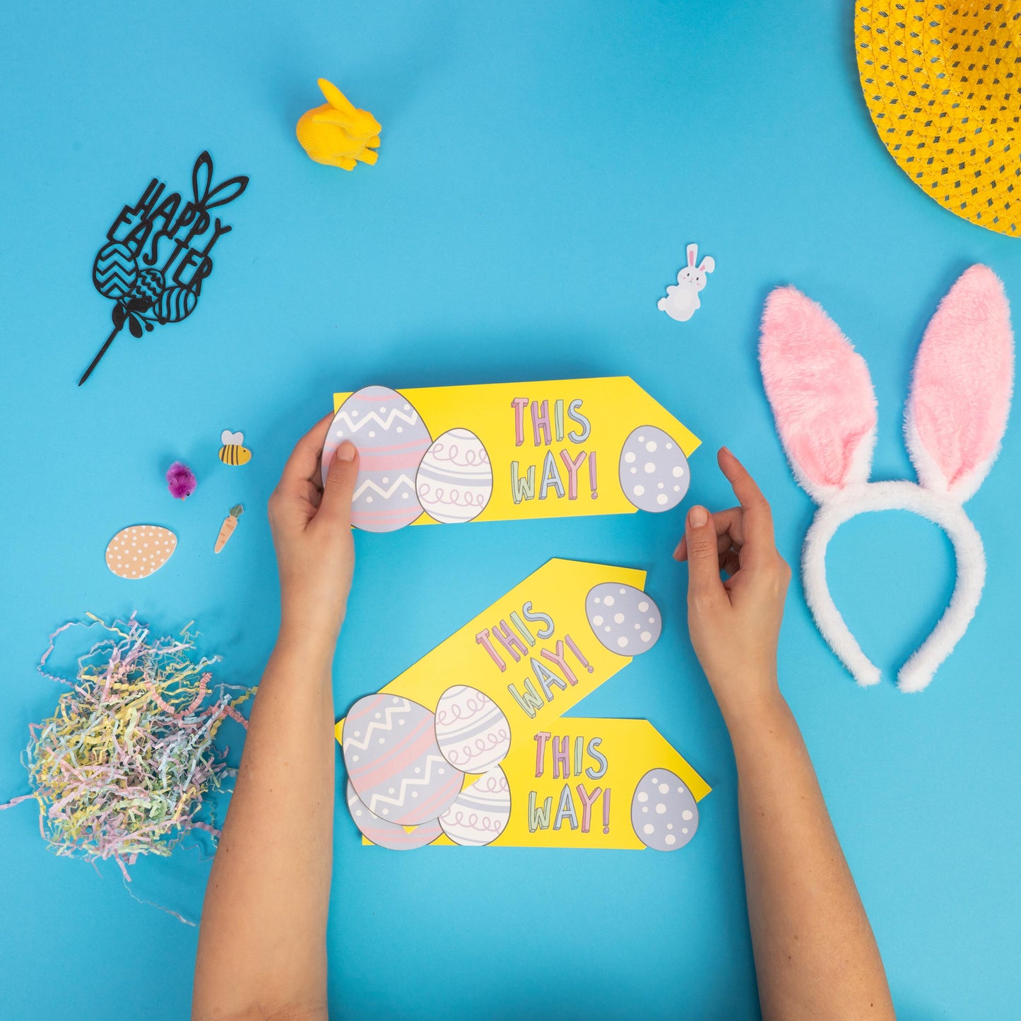 14 Easter Egg Hunt Arrow Signs Children Trail Hunting Game Decorations Kids Fun Etsy