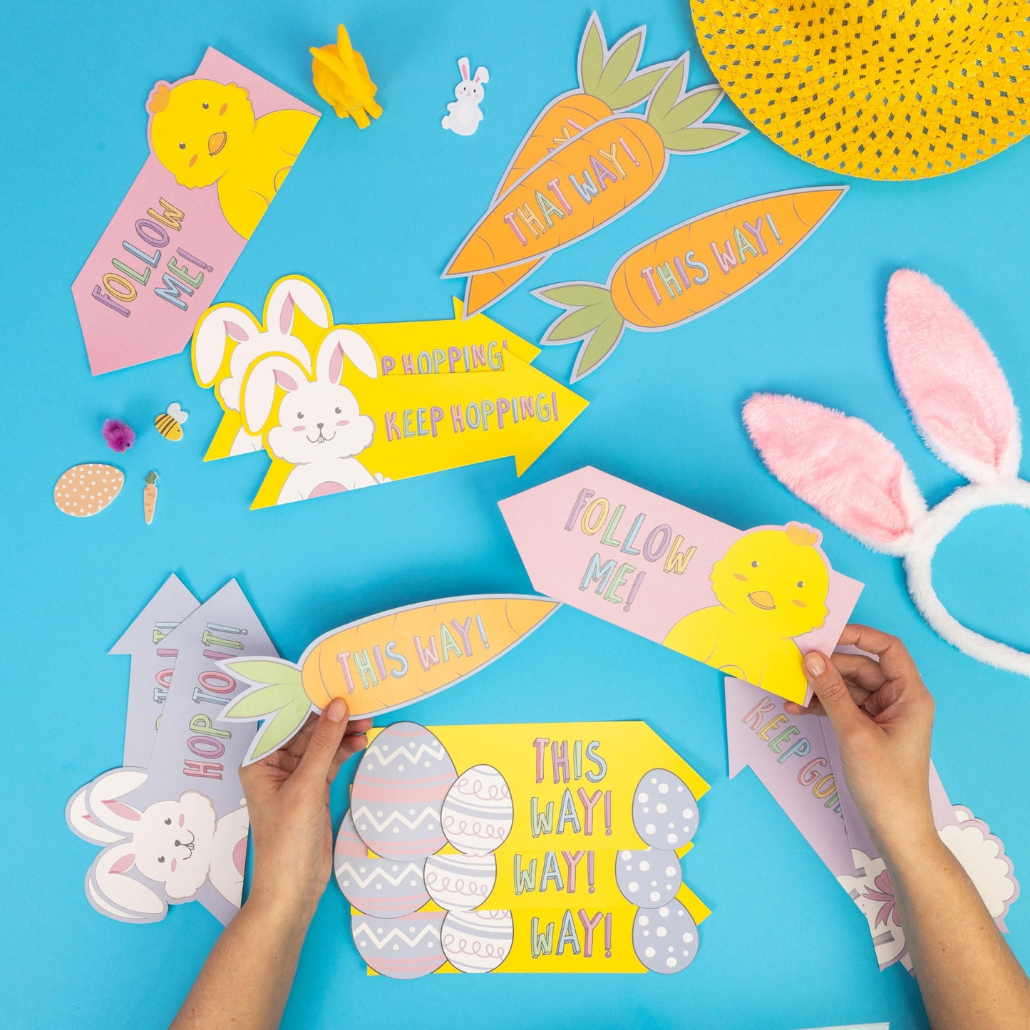 14 Easter Egg Hunt Arrow Signs Children Trail Hunting Game Decorations Kids Fun Etsy