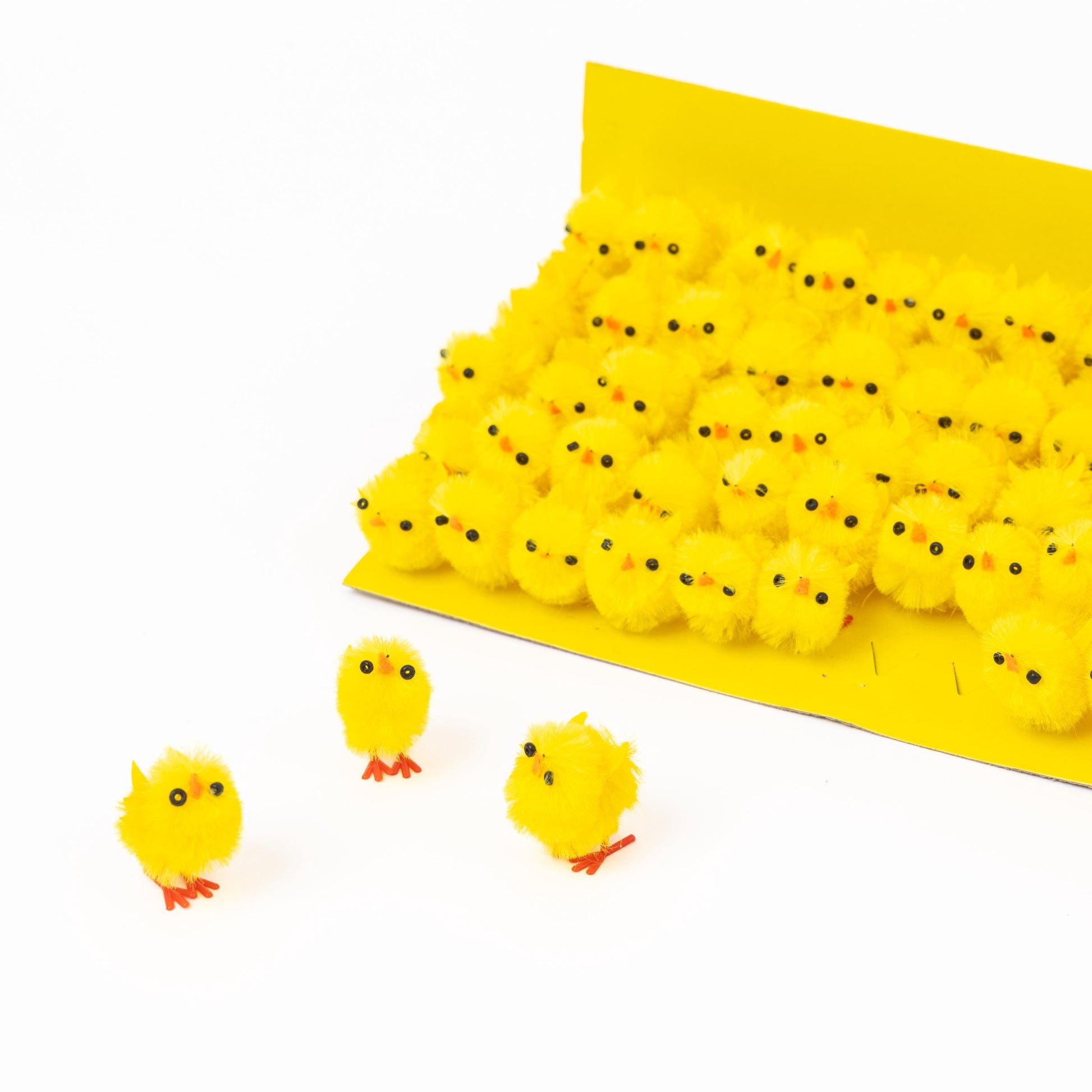 60 Easter Chicks Plush Mini Yellow Bonnet Hat Craft Kids Egg Hamper Decorations Etsy