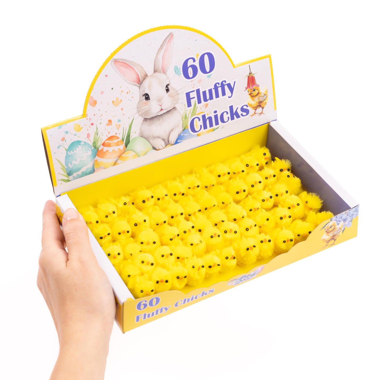 60 Easter Chicks Plush Mini Yellow Bonnet Hat Craft Kids Egg Hamper Decorations Etsy