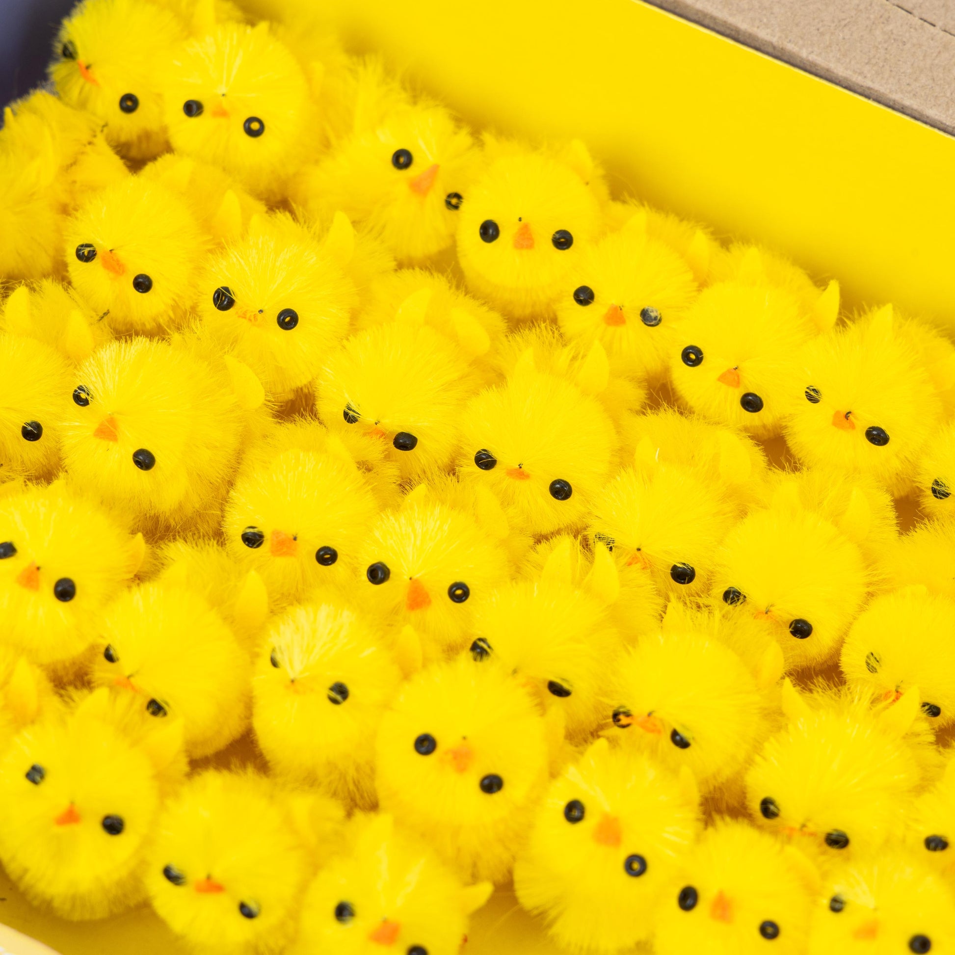 60 Easter Chicks Plush Mini Yellow Bonnet Hat Craft Kids Egg Hamper Decorations Etsy