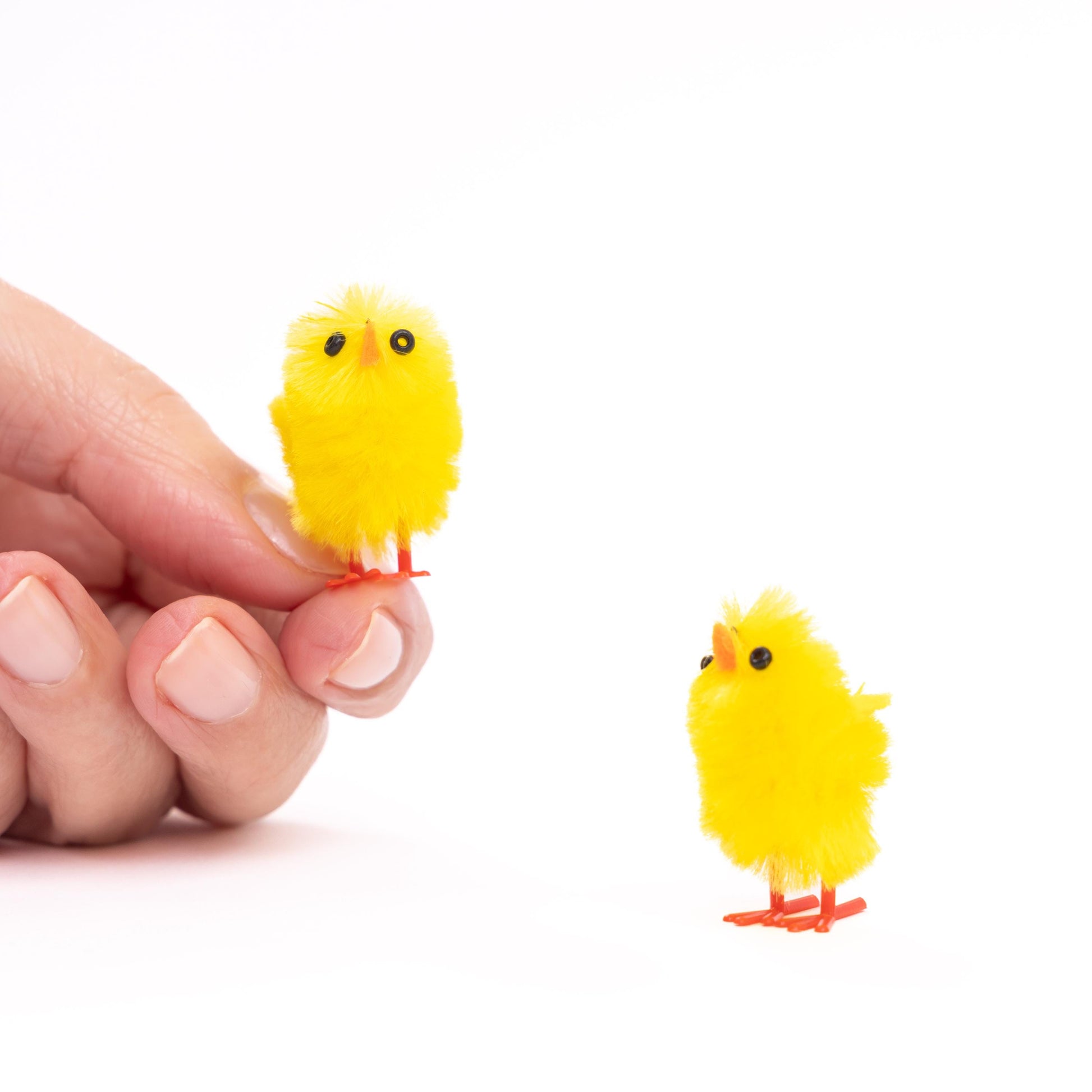 60 Easter Chicks Plush Mini Yellow Bonnet Hat Craft Kids Egg Hamper Decorations Etsy