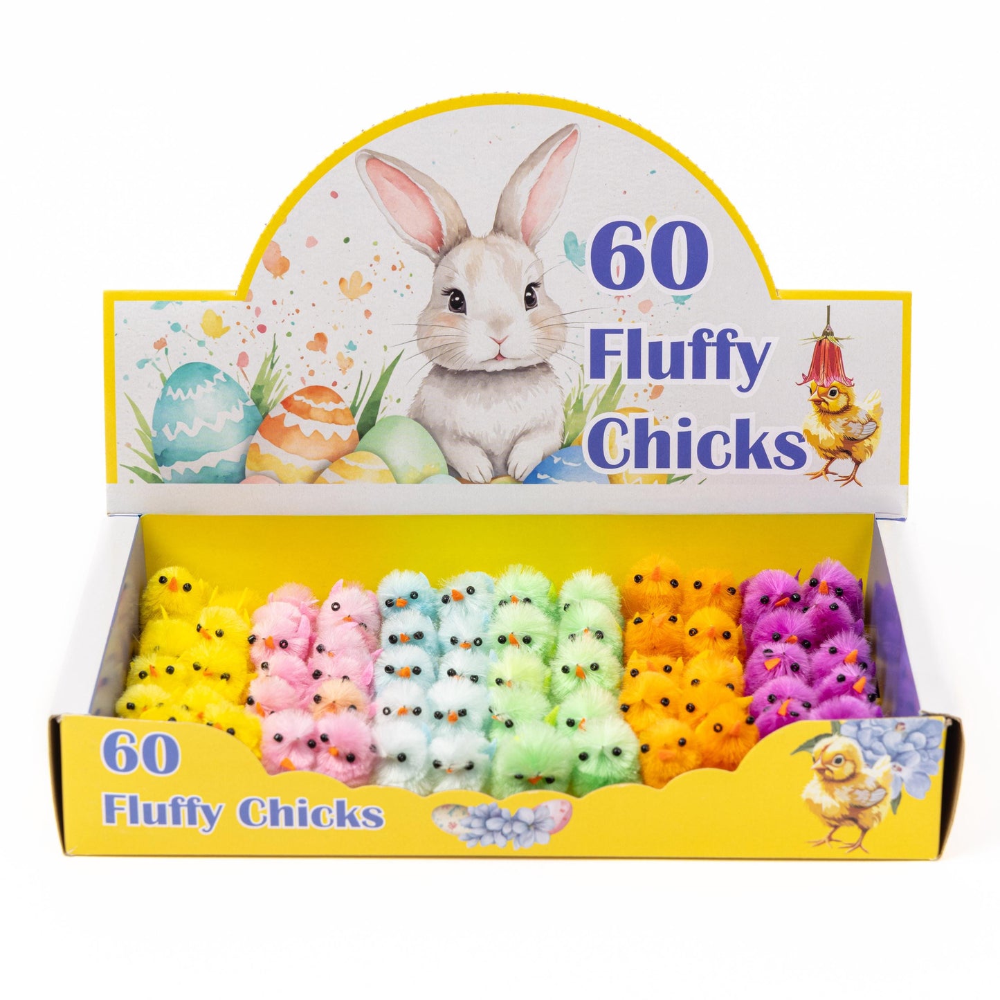 60 Easter Chicks Plush Colourful Bonnet Hat Craft Kids Egg Hamper Decorations Etsy