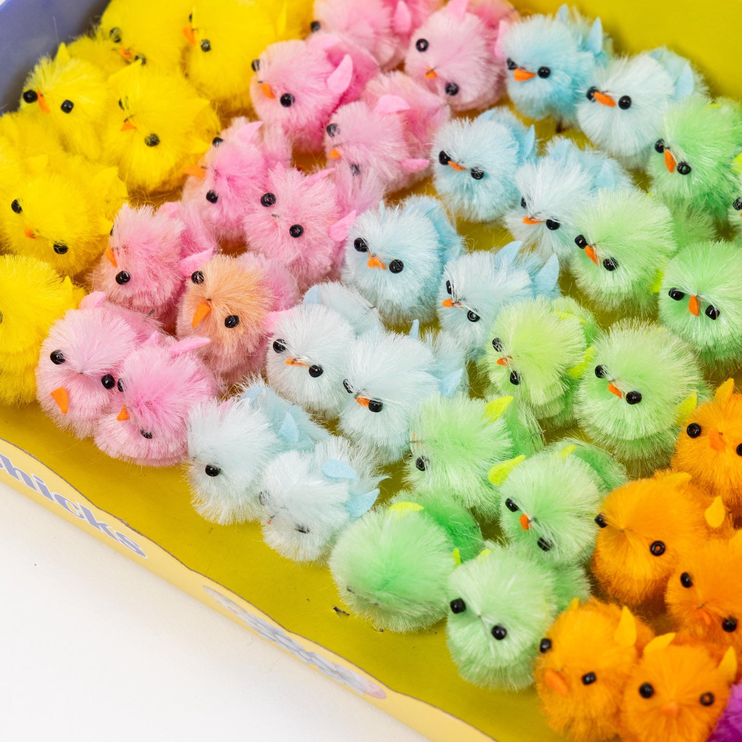 60 Easter Chicks Plush Colourful Bonnet Hat Craft Kids Egg Hamper Decorations Etsy