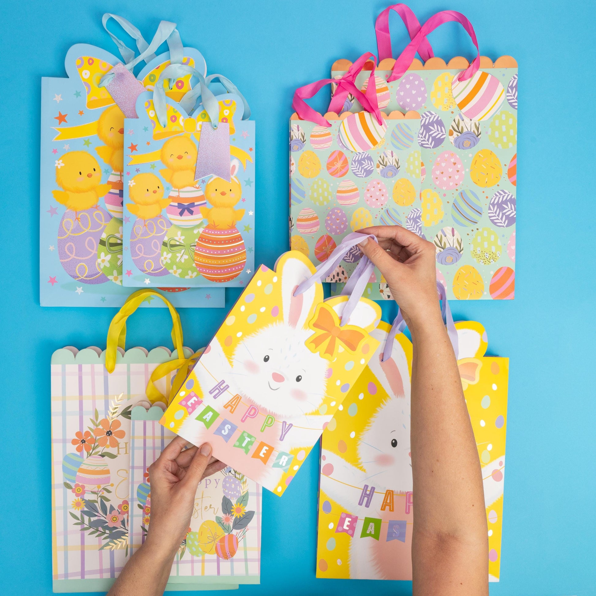 8 Easter Gift Bags Tag 2 Mixed Sizes Treat Bag Sweet Chocolates Wrapping Tag Etsy