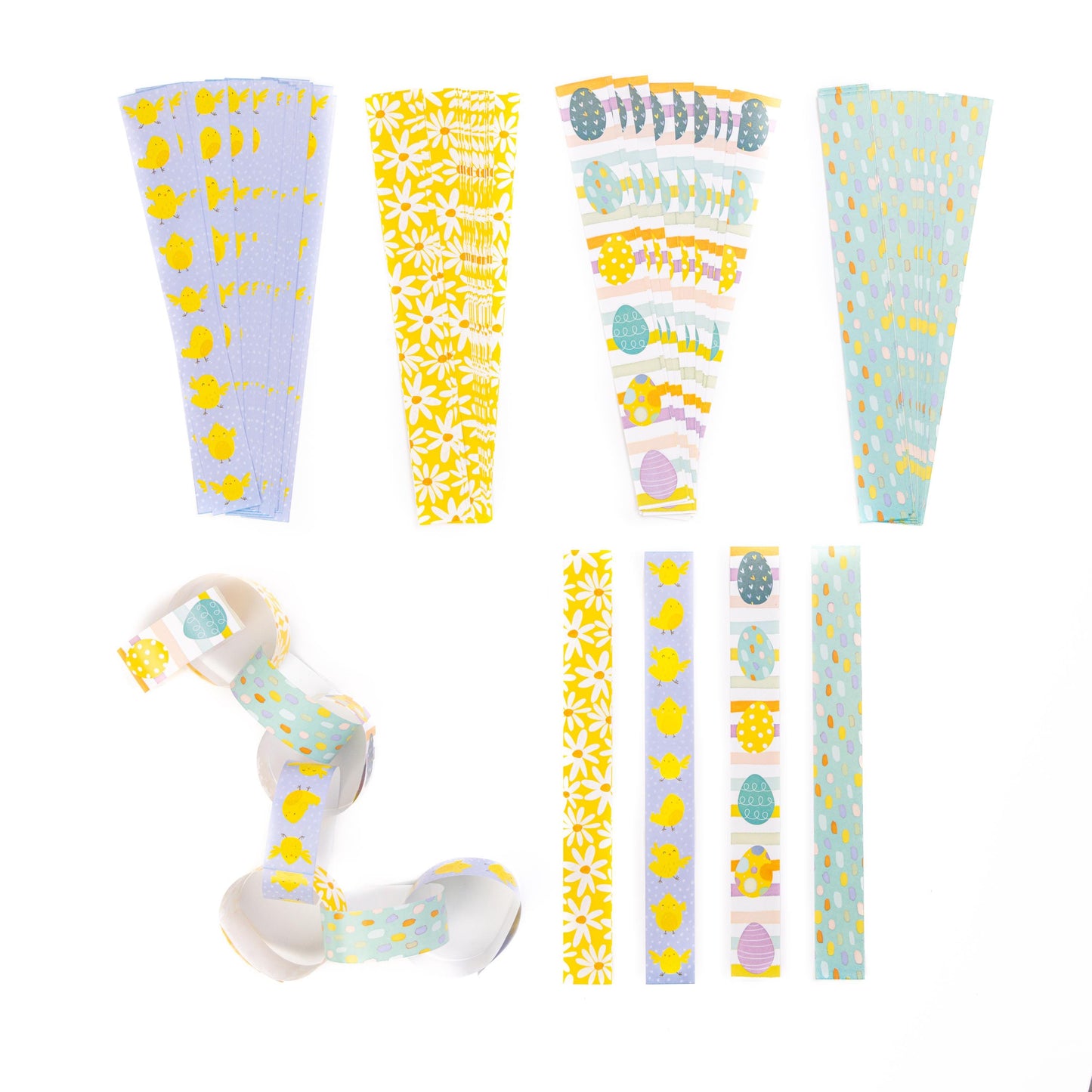 Self Adhesive Easter Paper Chains Kids Crafts Decorations Easter Party Egg Hunt Etsy
