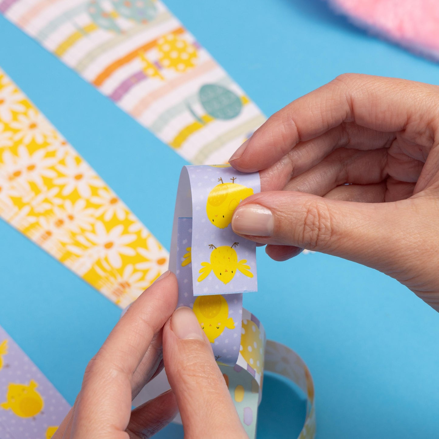 Self Adhesive Easter Paper Chains Kids Crafts Decorations Easter Party Egg Hunt Etsy