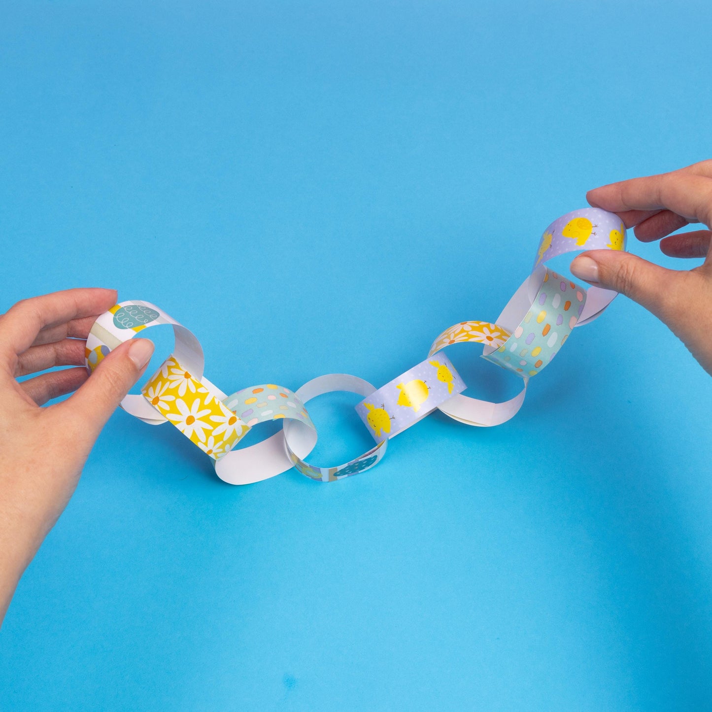 Self Adhesive Easter Paper Chains Kids Crafts Decorations Easter Party Egg Hunt Etsy