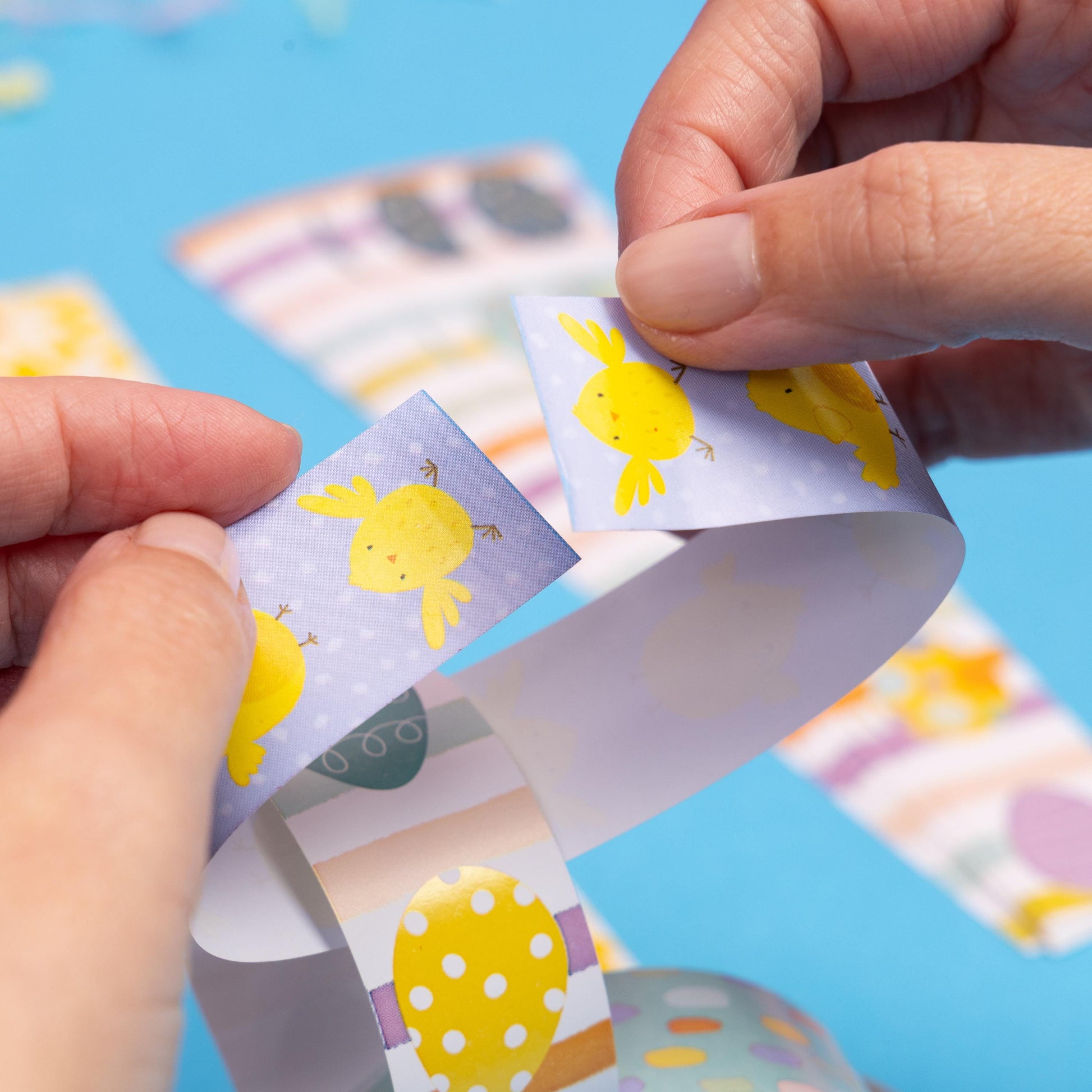 Self Adhesive Easter Paper Chains Kids Crafts Decorations Easter Party Egg Hunt Etsy