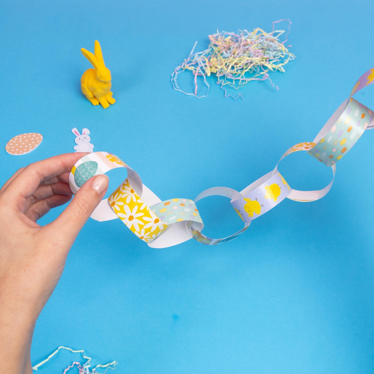 Self Adhesive Easter Paper Chains Kids Crafts Decorations Easter Party Egg Hunt Etsy