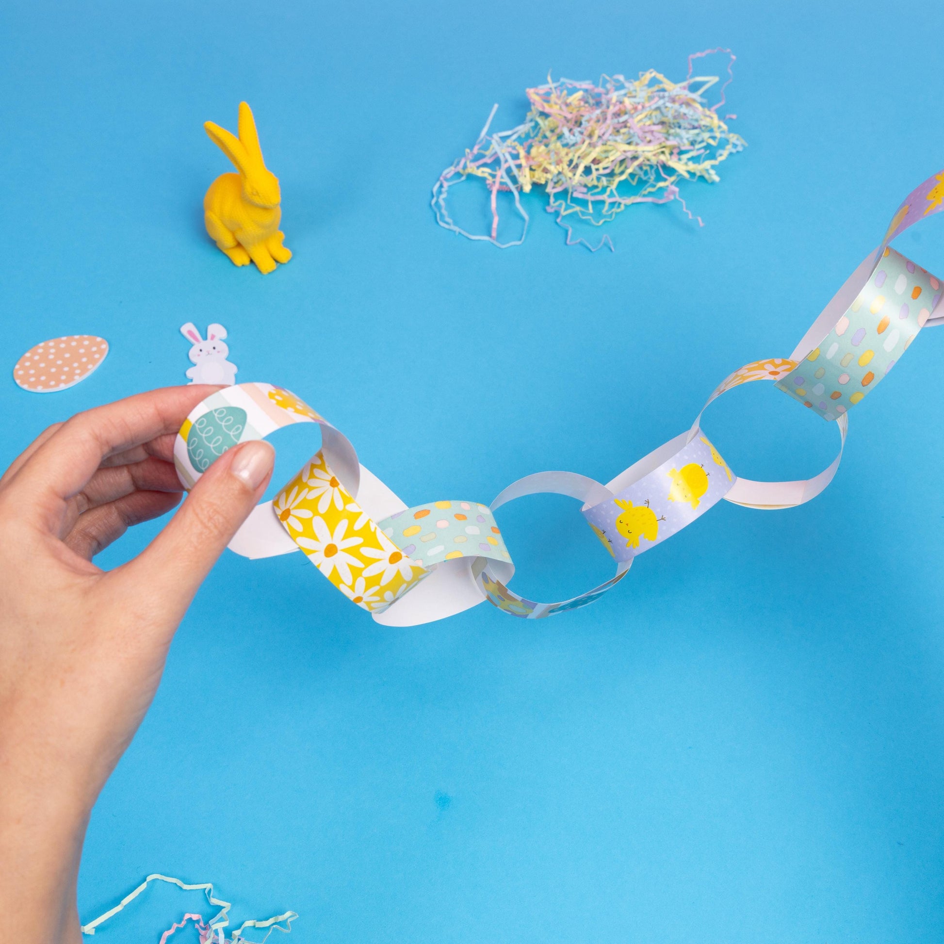 Self Adhesive Easter Paper Chains Kids Crafts Decorations Easter Party Egg Hunt Etsy