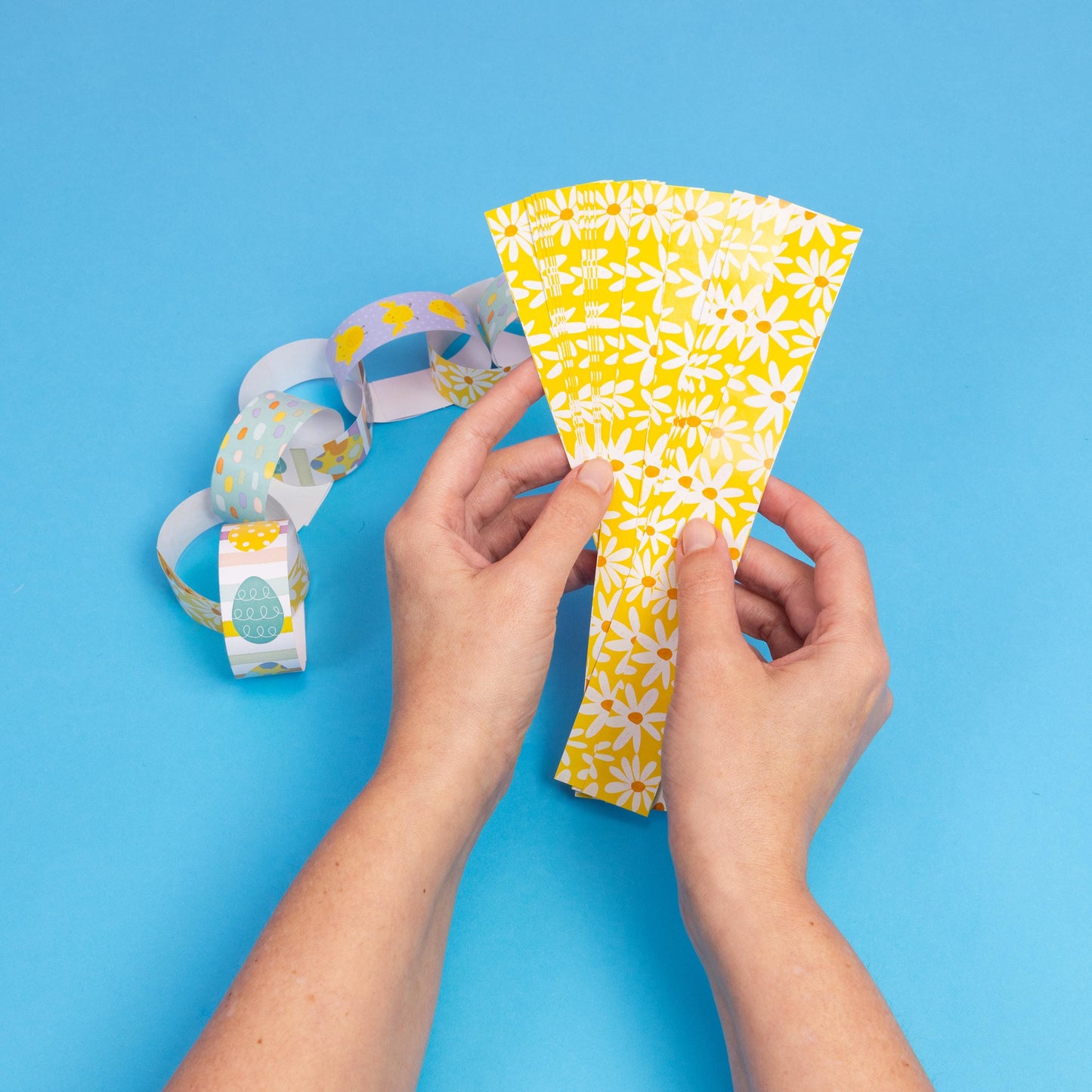 Self Adhesive Easter Paper Chains Kids Crafts Decorations Easter Party Egg Hunt Etsy
