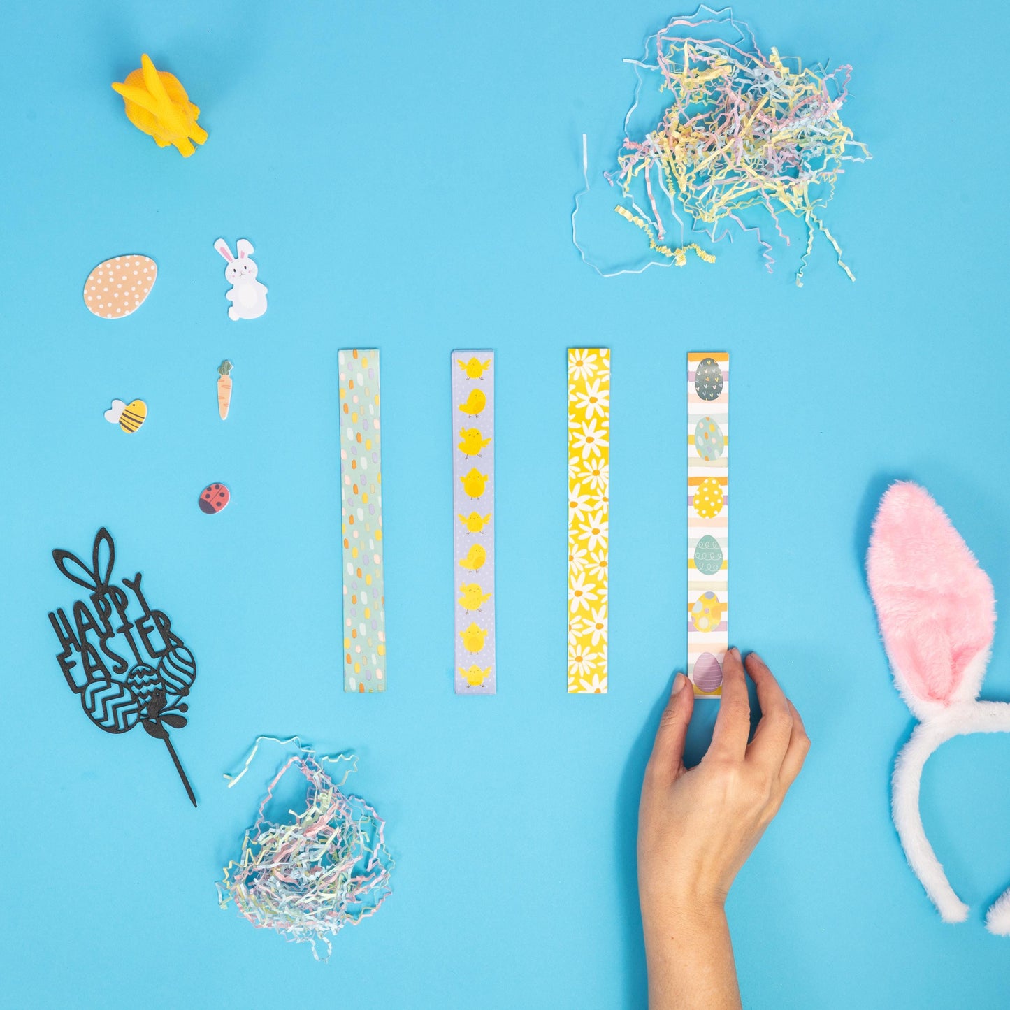 Self Adhesive Easter Paper Chains Kids Crafts Decorations Easter Party Egg Hunt Etsy