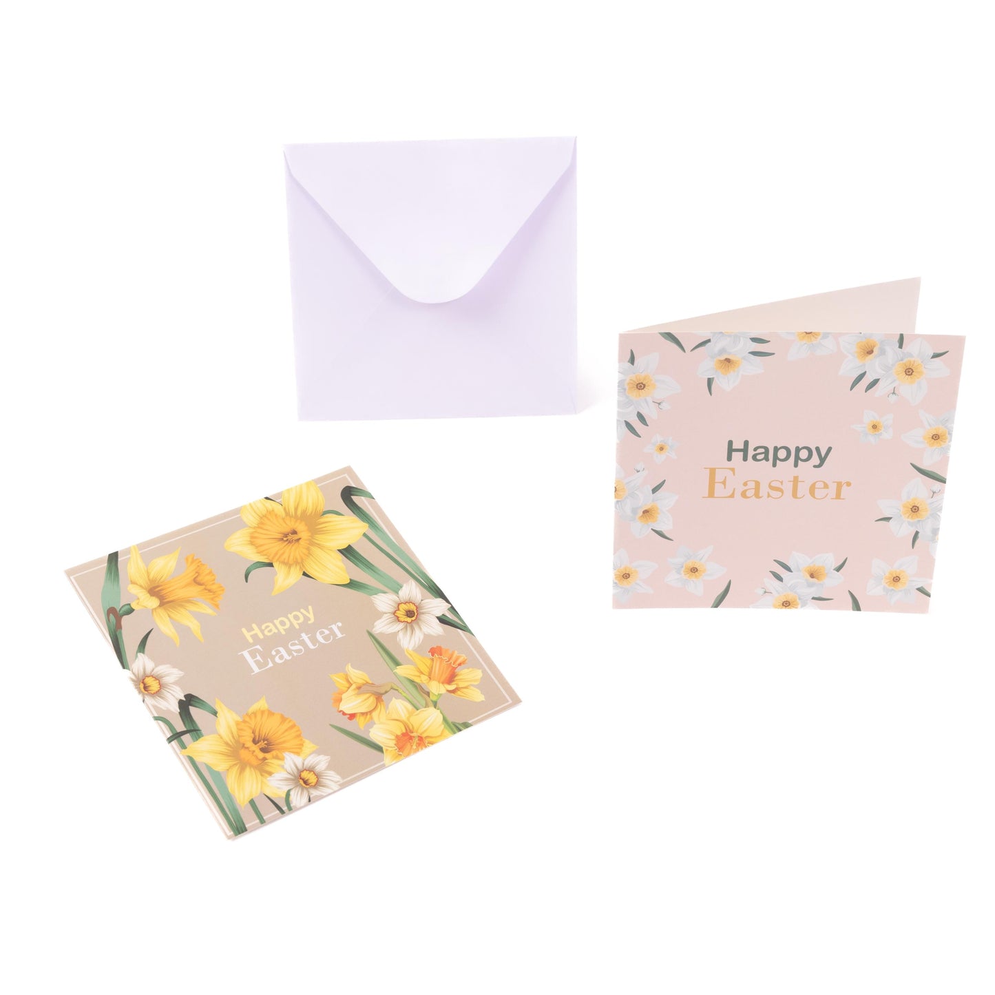 10 Easter Cards Open Easter Card Religious Bunny Daffodils Flowers Greetings Etsy