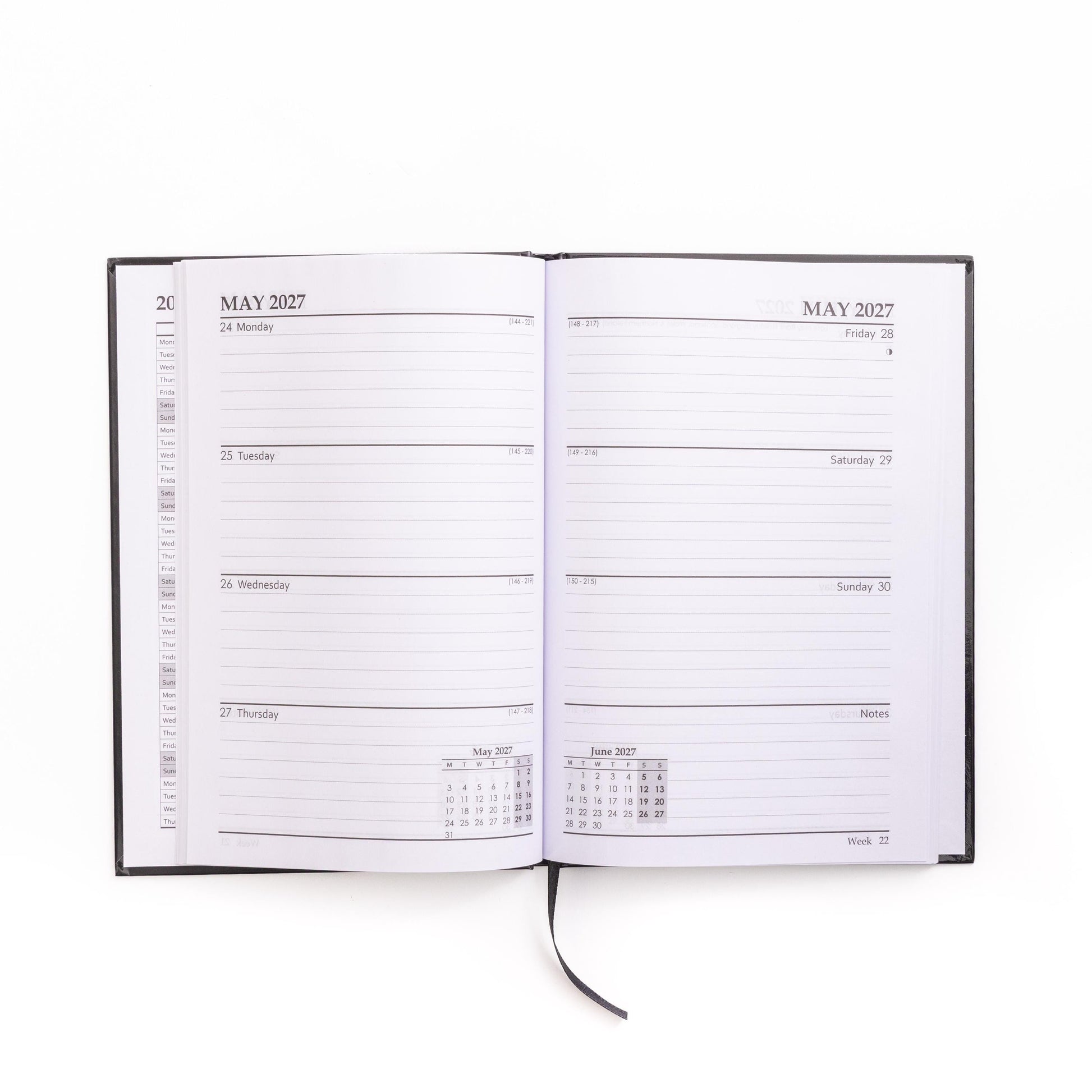 2027 A5 Week To View Diary Full Year Planner Organiser Hardback Cover Etsy