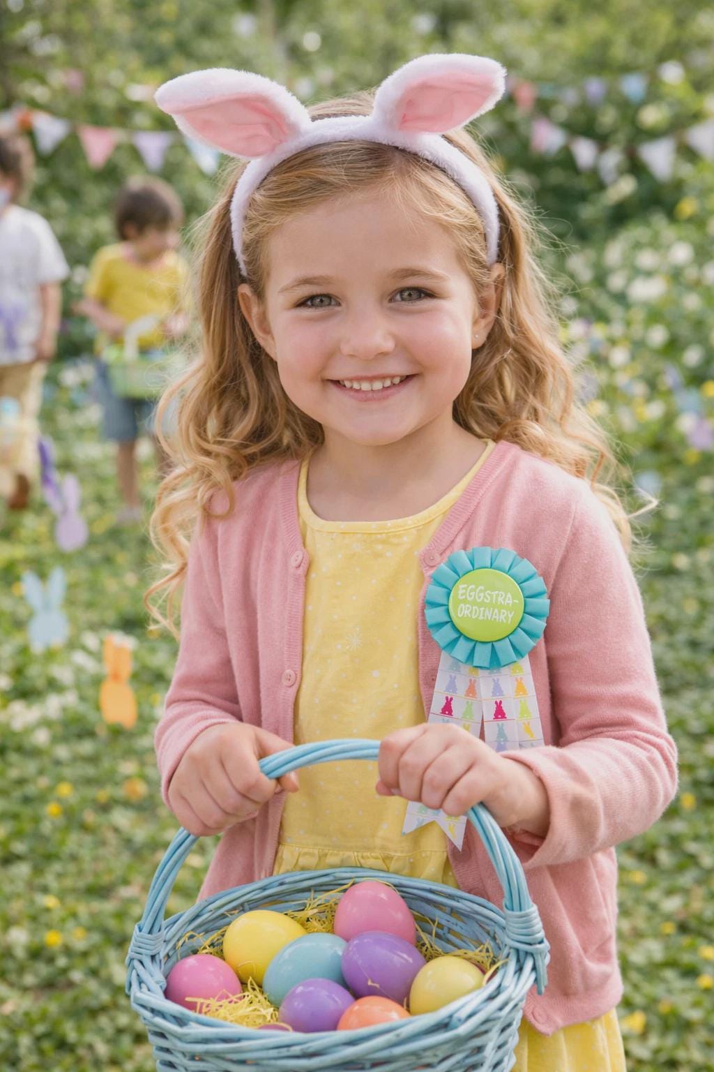 3 Easter Rosettes Well Done Easter Printed Egg Hunt Prize Badge Rosette Etsy