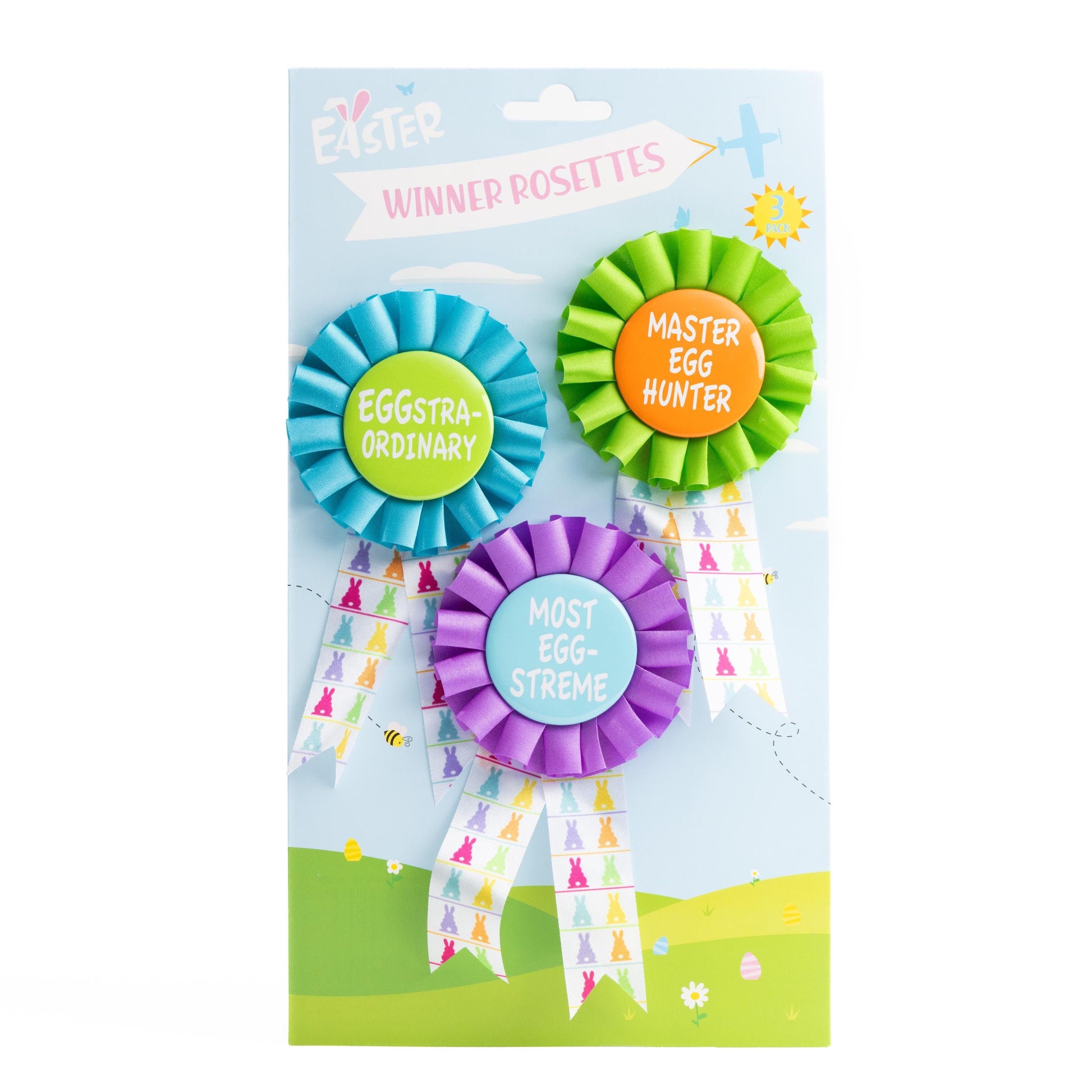 3 Easter Rosettes Well Done Easter Printed Egg Hunt Prize Badge Rosette Etsy