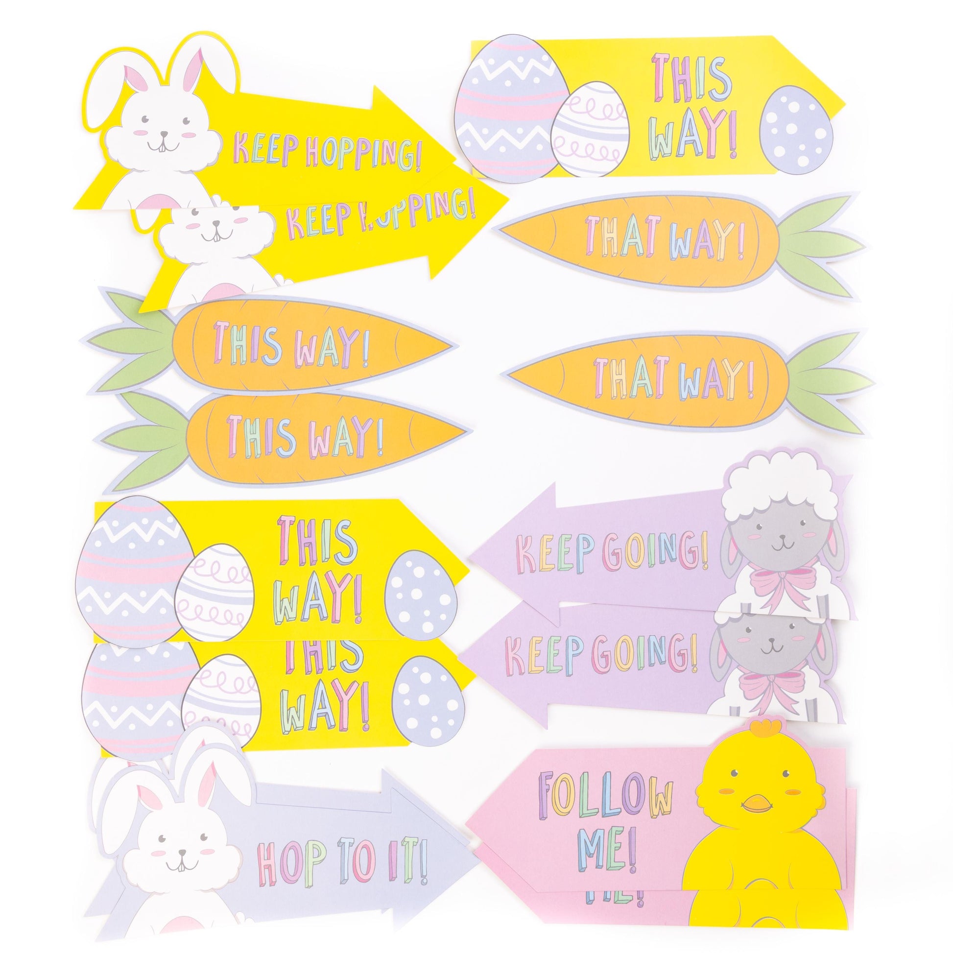 14 Easter Egg Hunt Arrow Signs Children Trail Hunting Game Decorations Kids Fun Etsy