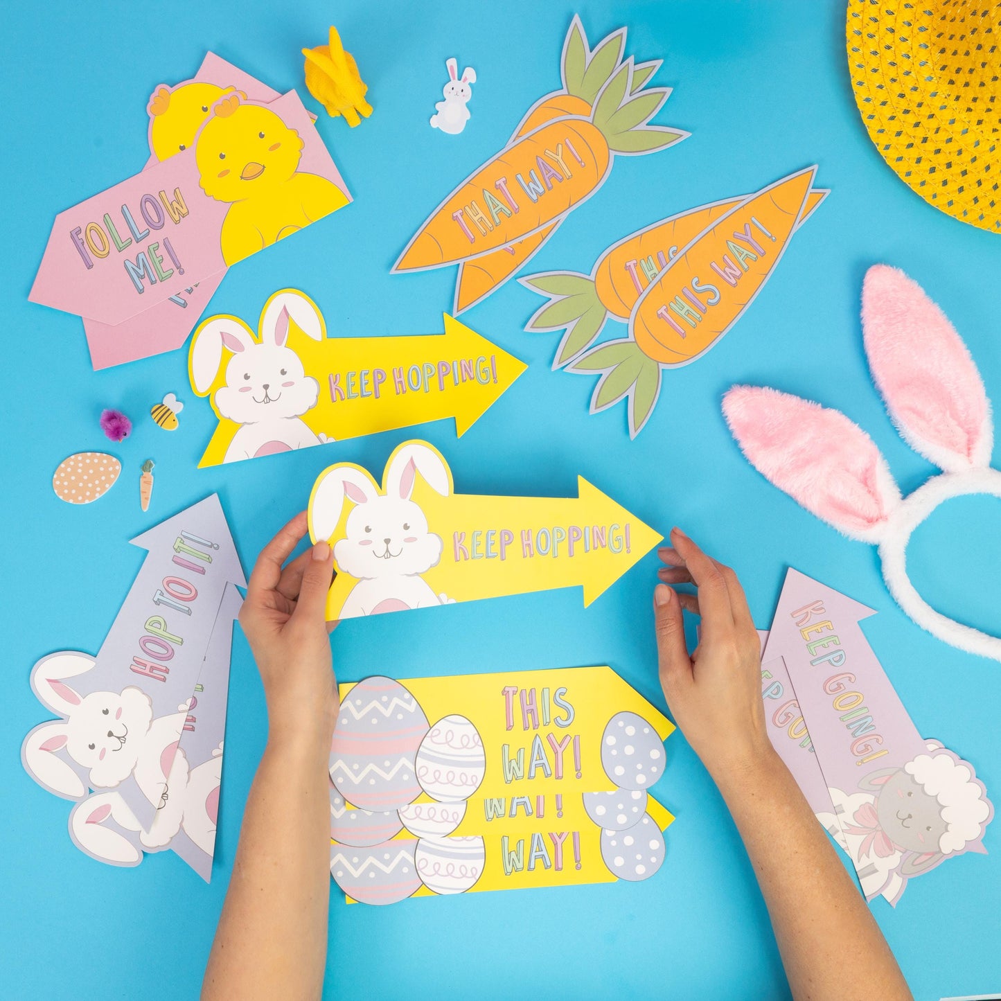14 Easter Egg Hunt Arrow Signs Children Trail Hunting Game Decorations Kids Fun Etsy