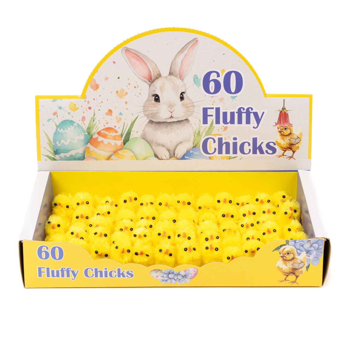 60 Easter Chicks Plush Mini Yellow Bonnet Hat Craft Kids Egg Hamper Decorations Etsy